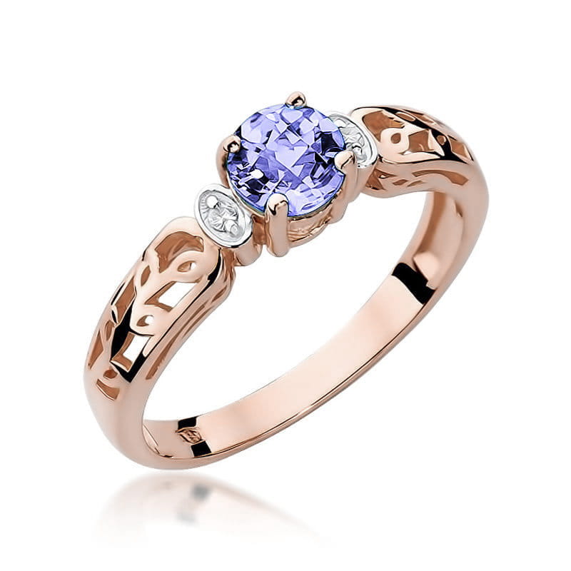 Gold Ring With Tanzanite And Diamonds