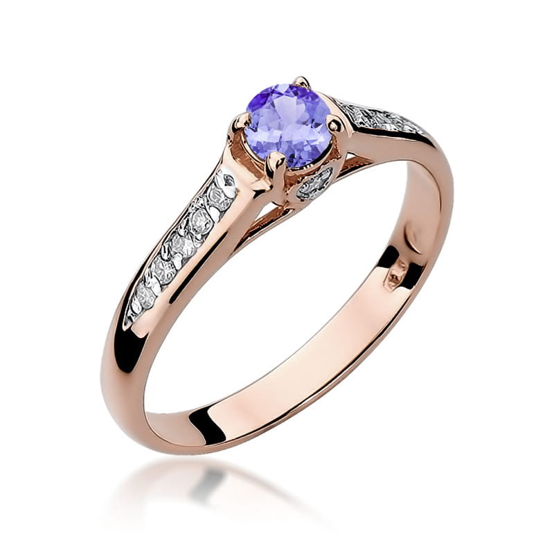 Gold Ring With Tanzanite And Diamonds