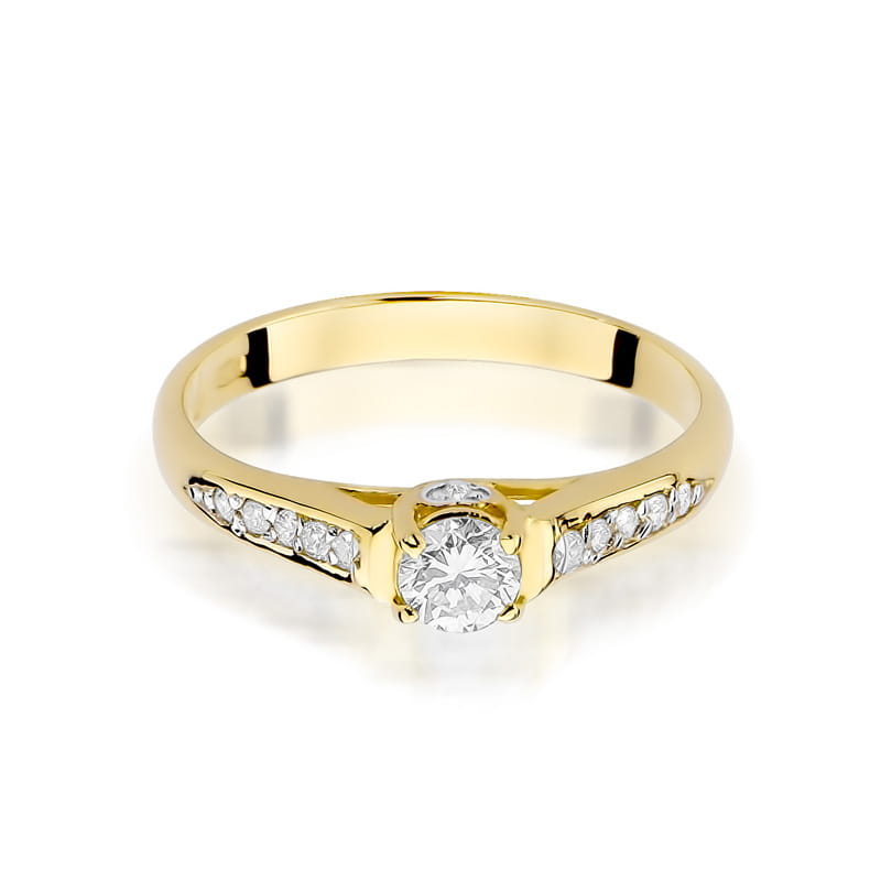 Auksinis Žiedas Su Deimantais