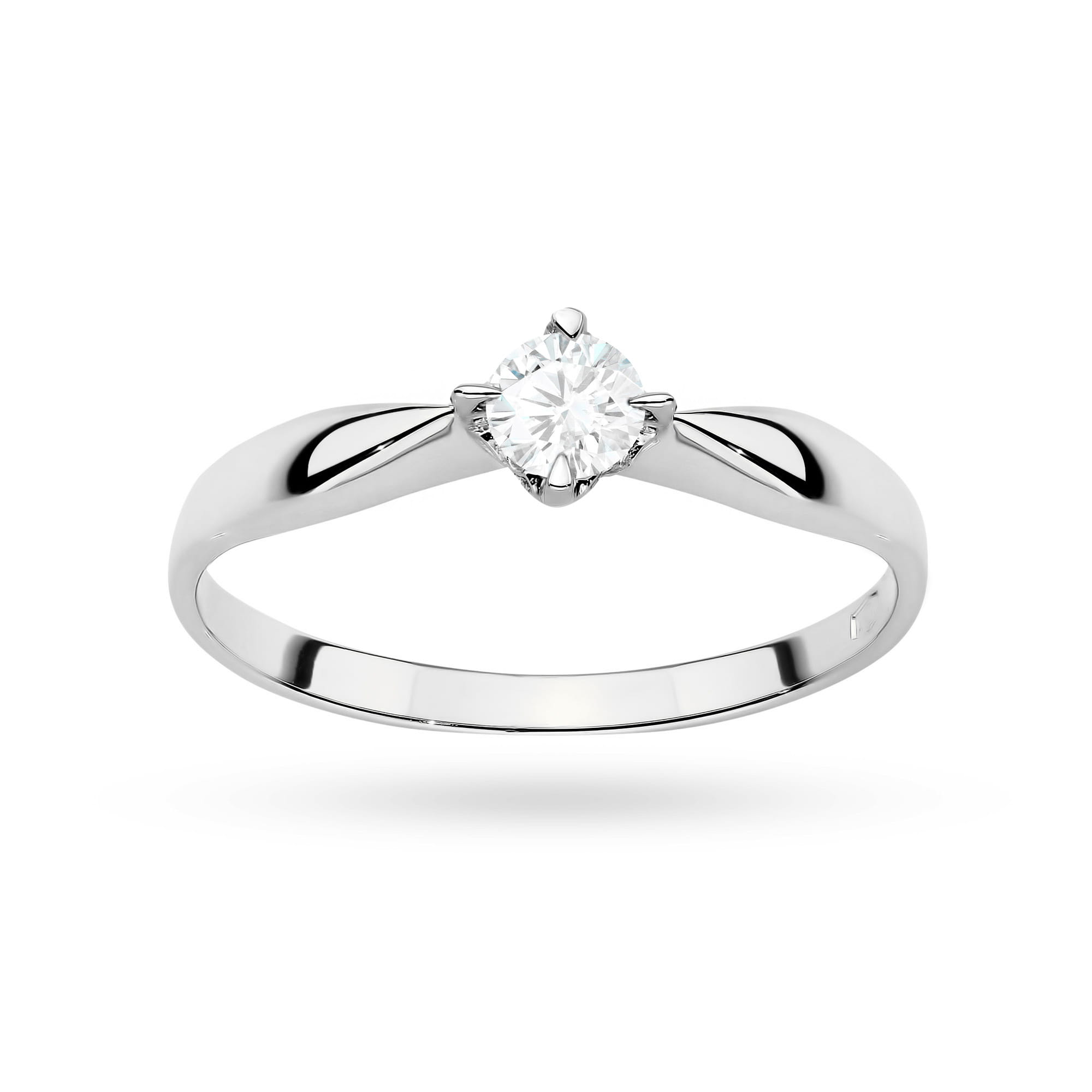 Auksinis Žiedas Su Labaratoriniu Deimantu