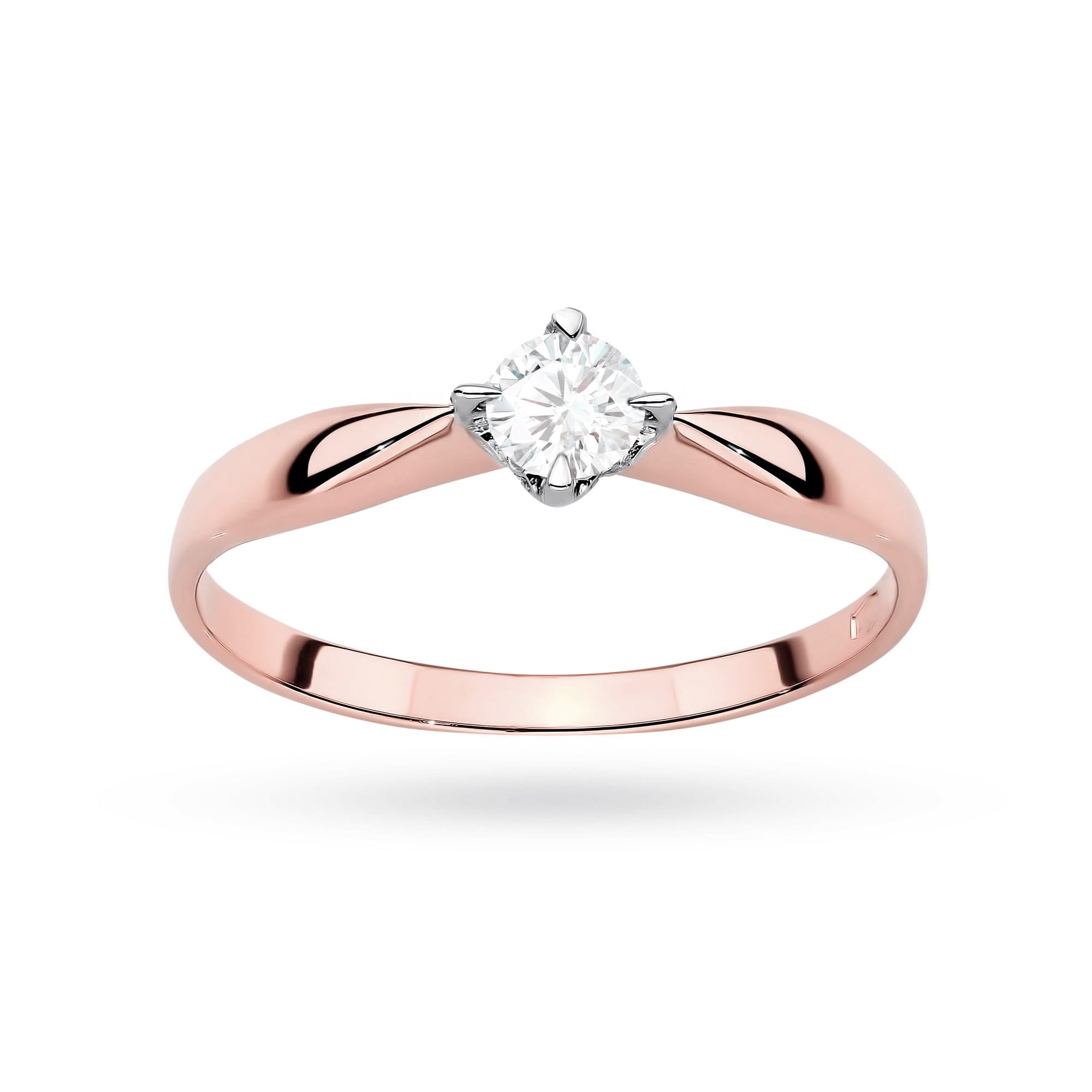 Auksinis Žiedas Su Labaratoriniu Deimantu