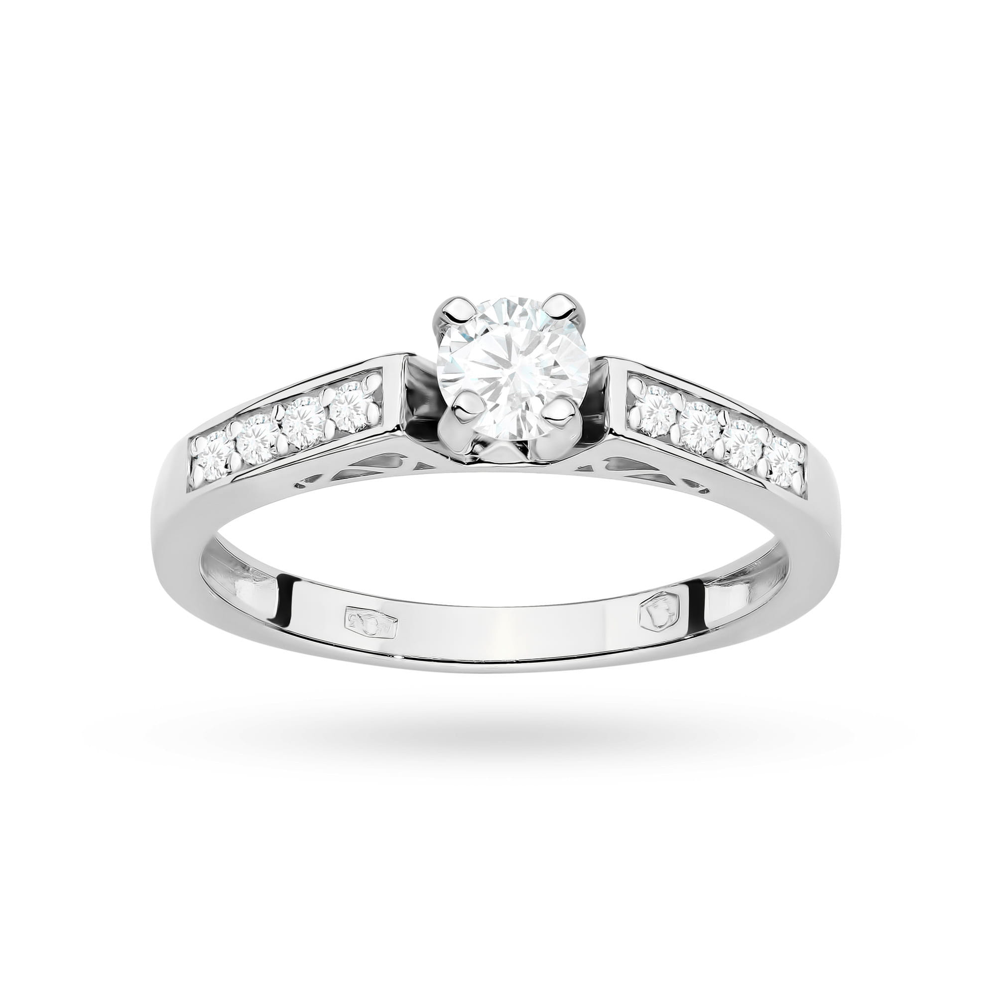 Auksinis Žiedas Su Labaratoriniais Deimantais