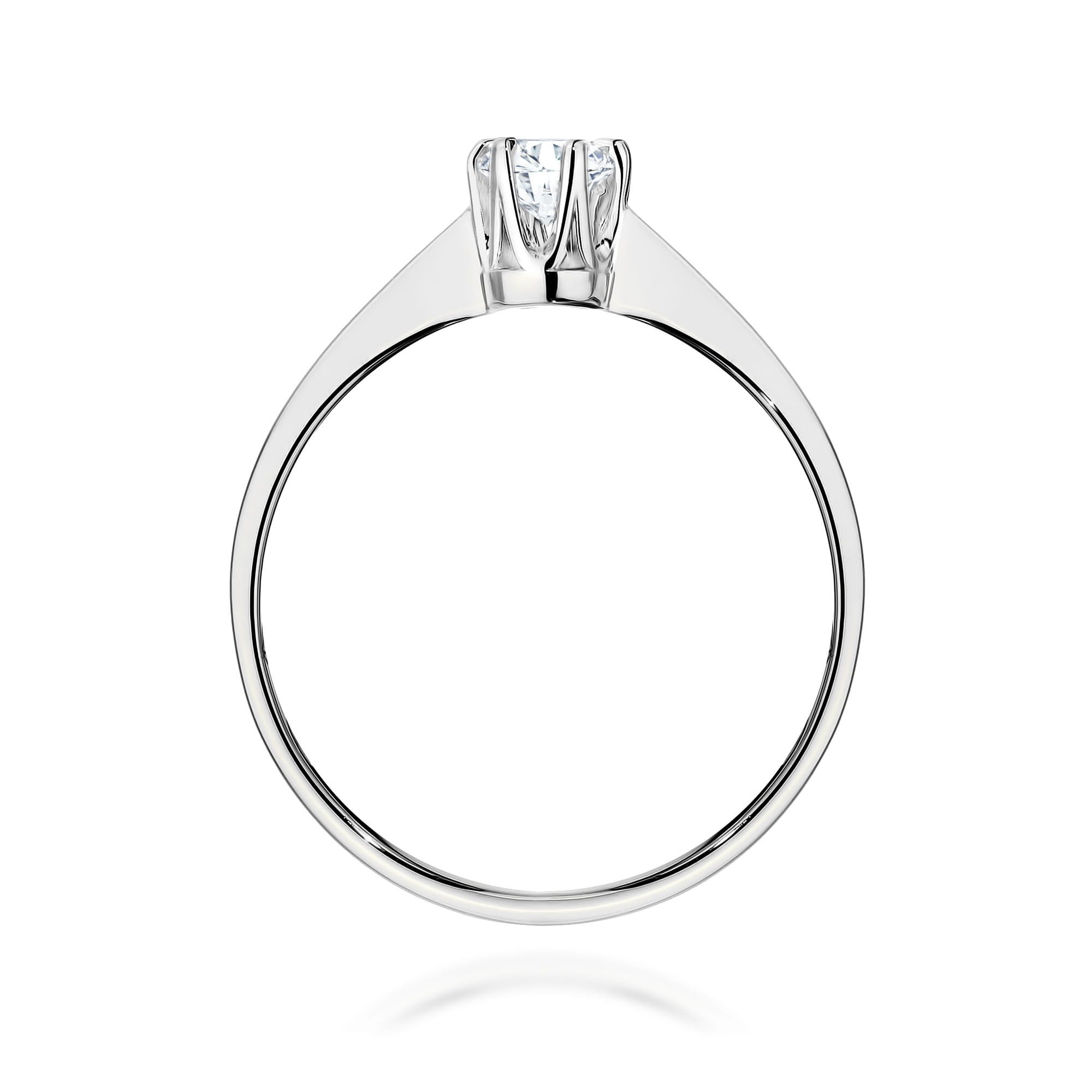 Auksinis Žiedas Su Labaratoriniu Deimantu