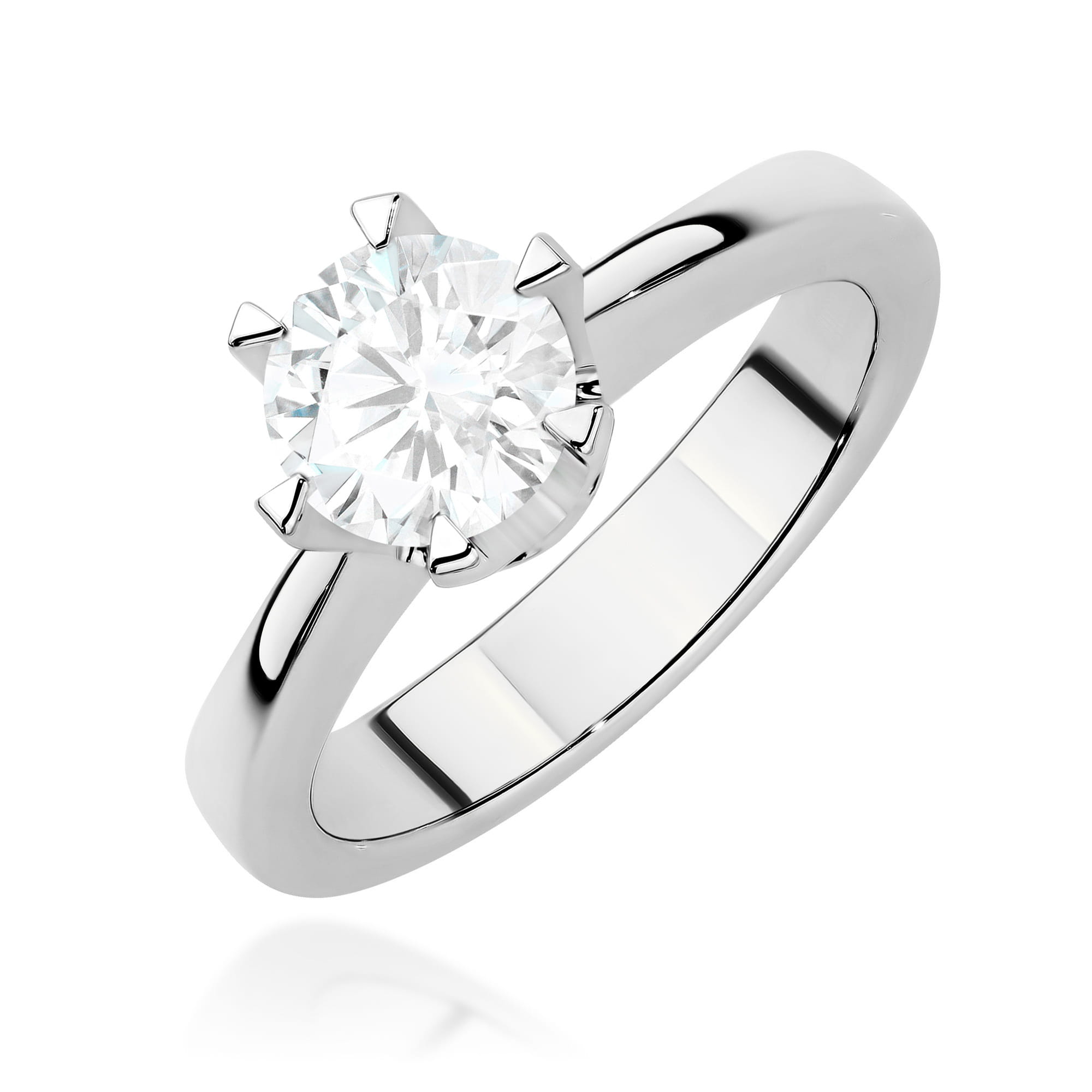 Auksinis Žiedas Su Labaratoriniu Deimantu