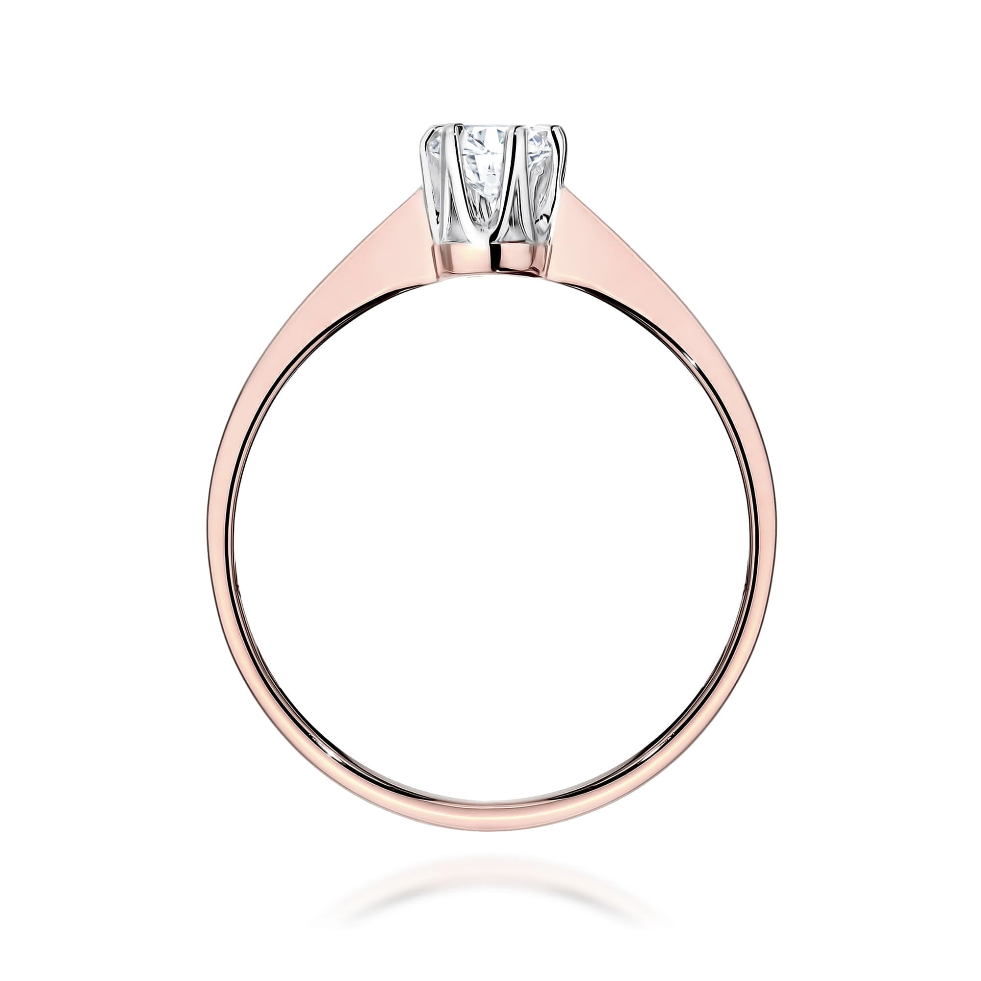 Auksinis Žiedas Su Labaratoriniu Deimantu