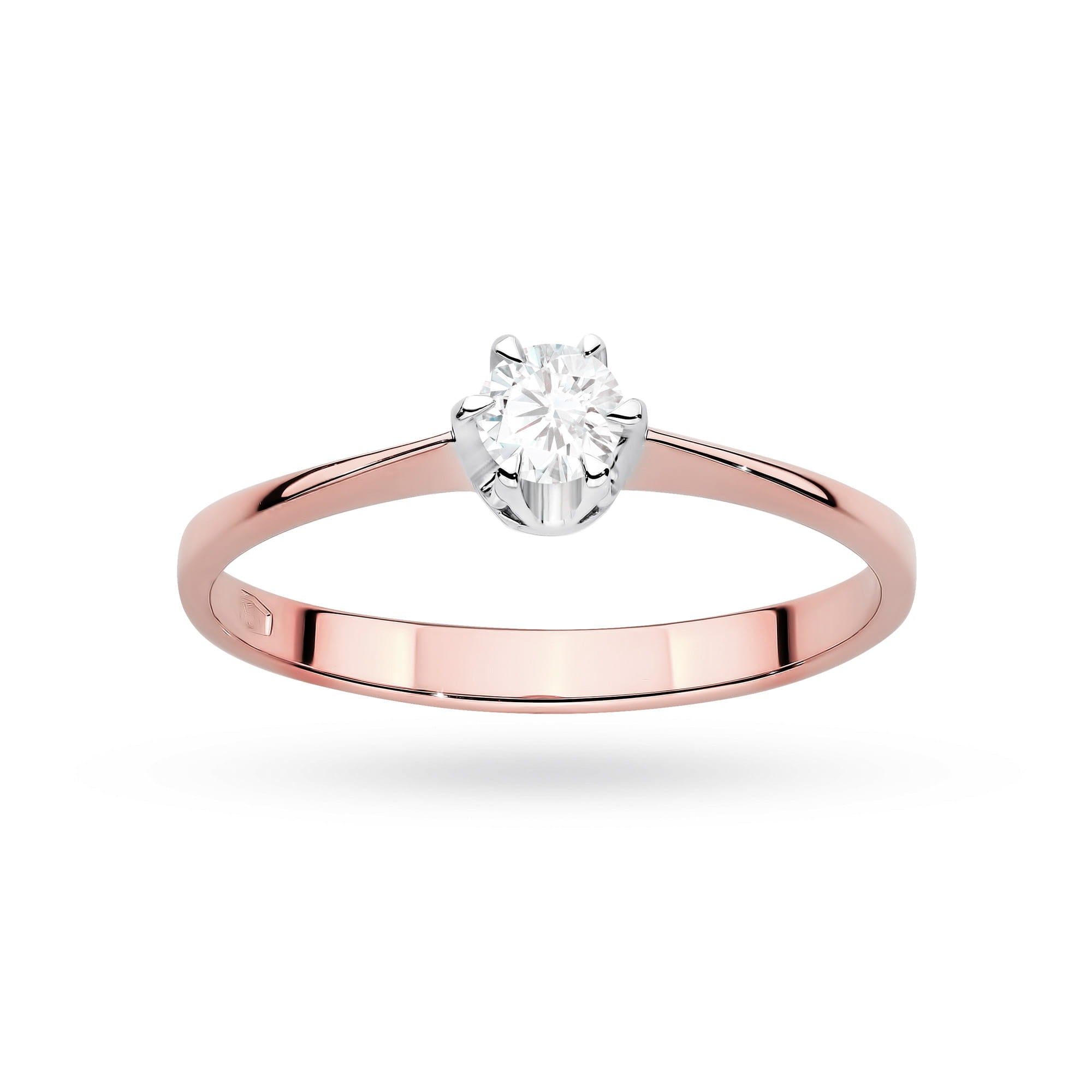 Auksinis Žiedas Su Labaratoriniu Deimantu