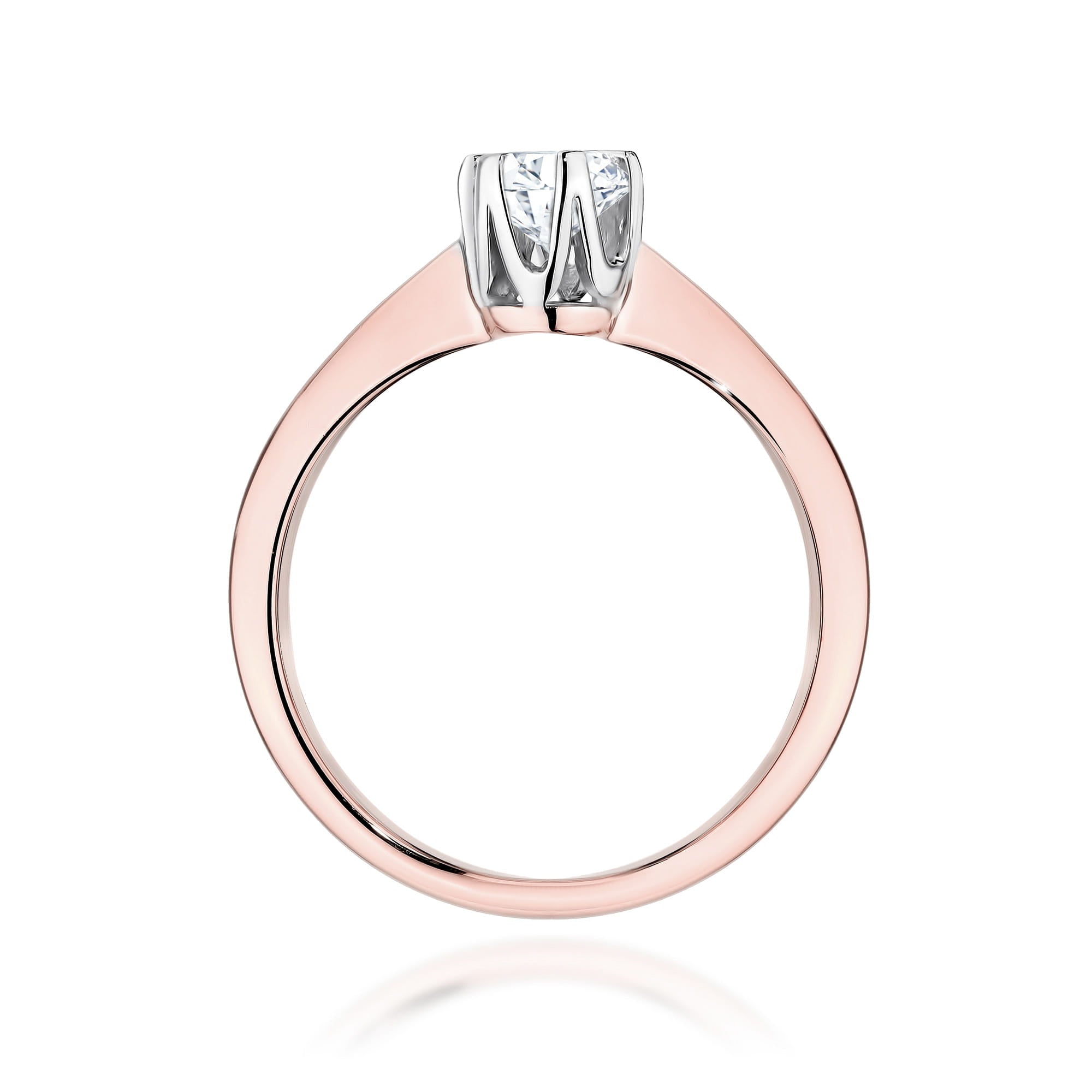 Auksinis Žiedas Su Labaratoriniu Deimantu