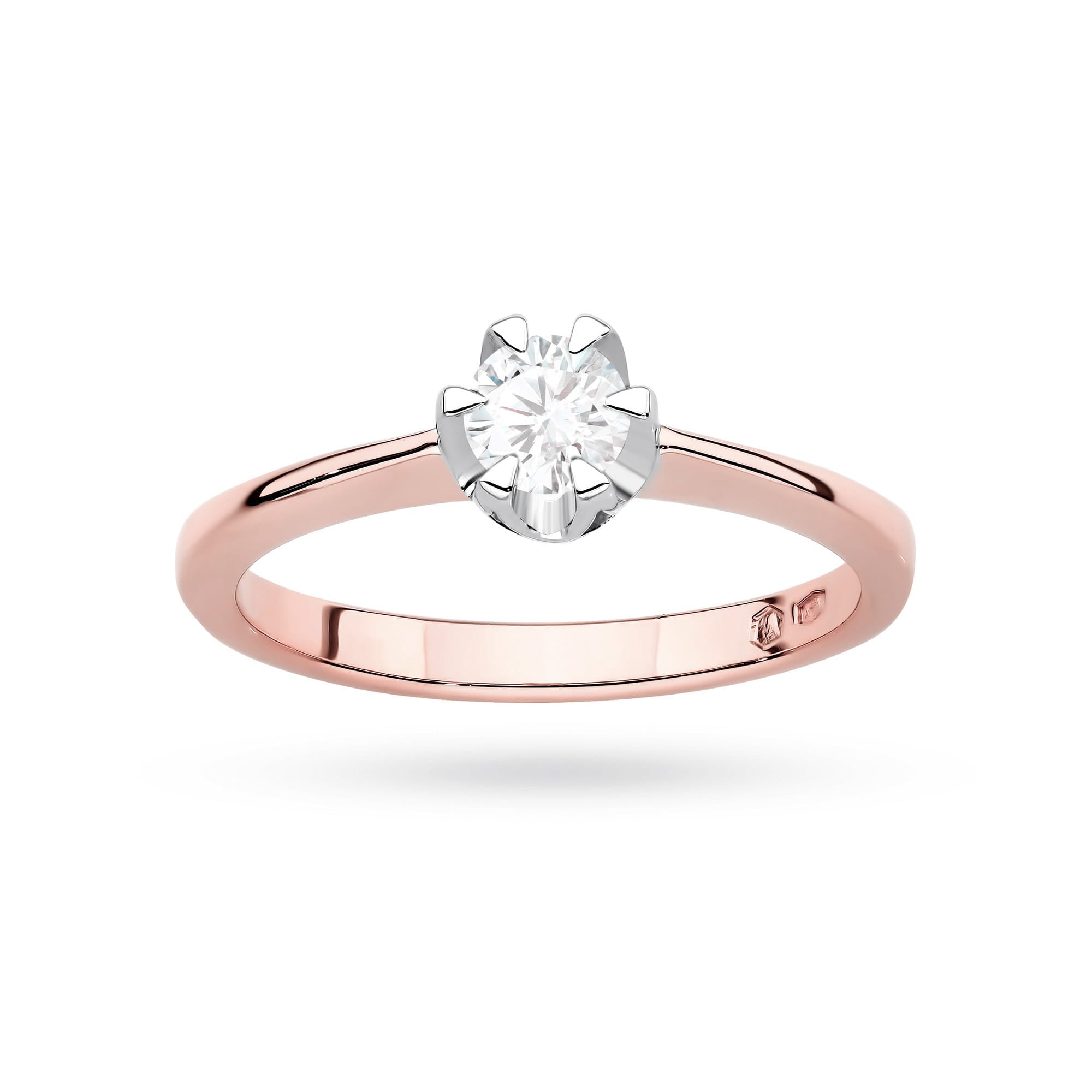 Auksinis Žiedas Su Labaratoriniu Deimantu