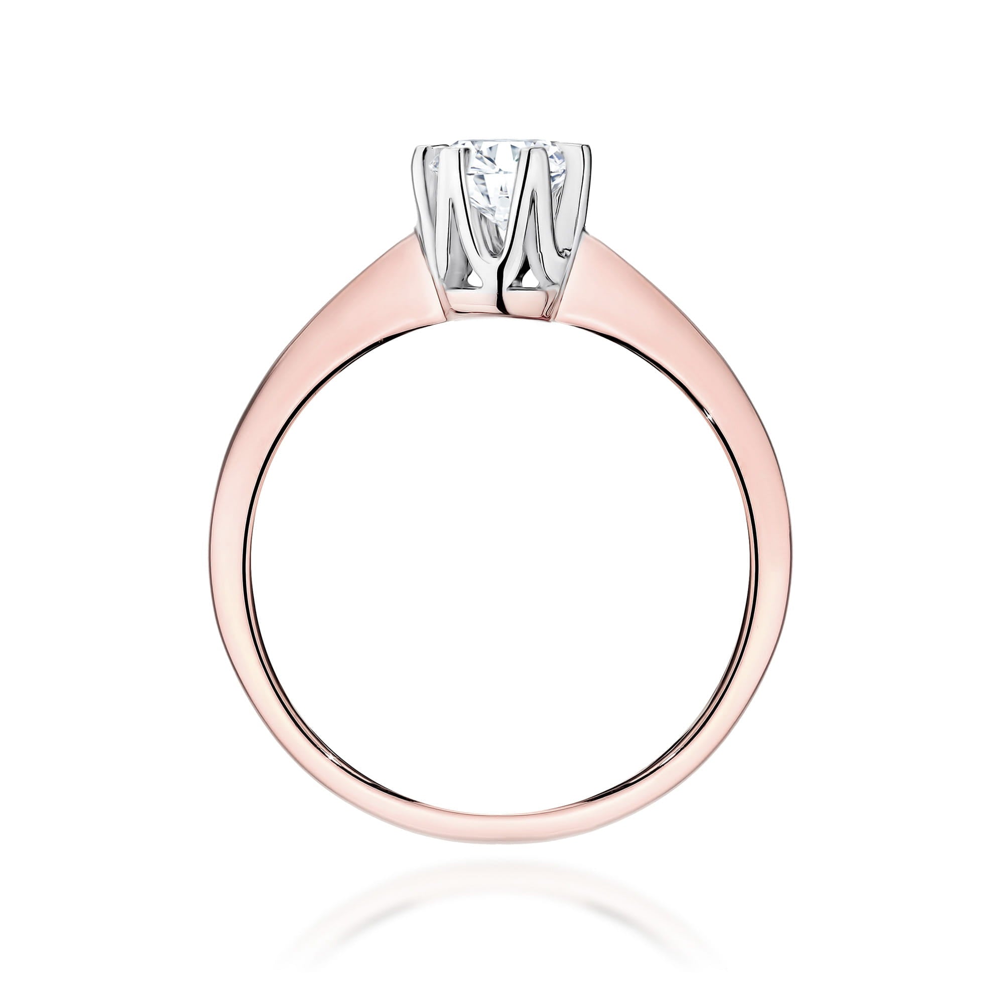 Auksinis Žiedas Su Labaratoriniu Deimantu