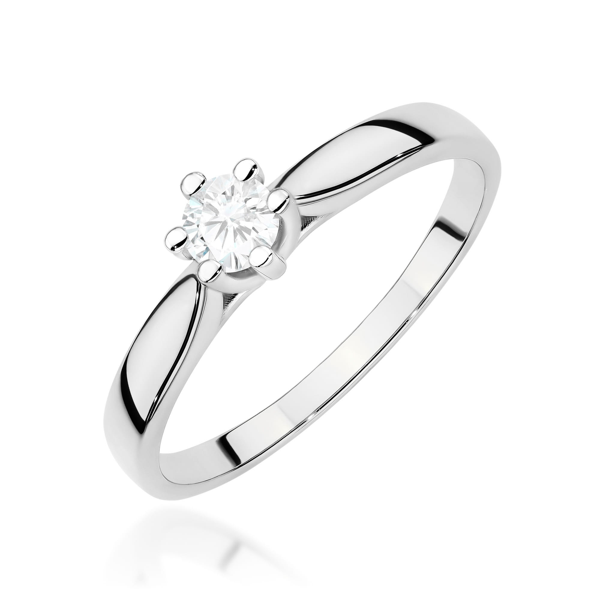 Auksinis Žiedas Su Labaratoriniu Deimantu