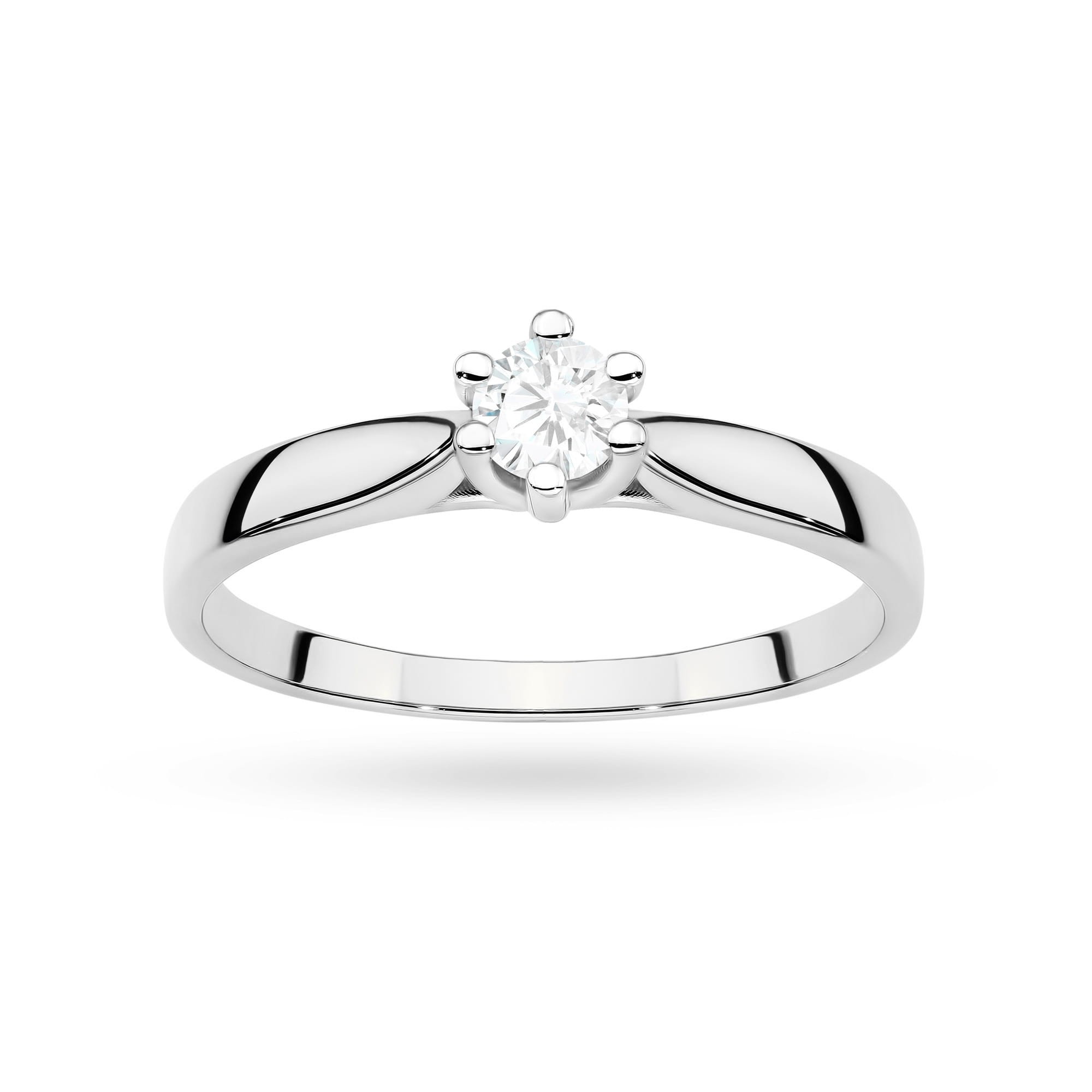 Auksinis Žiedas Su Labaratoriniu Deimantu