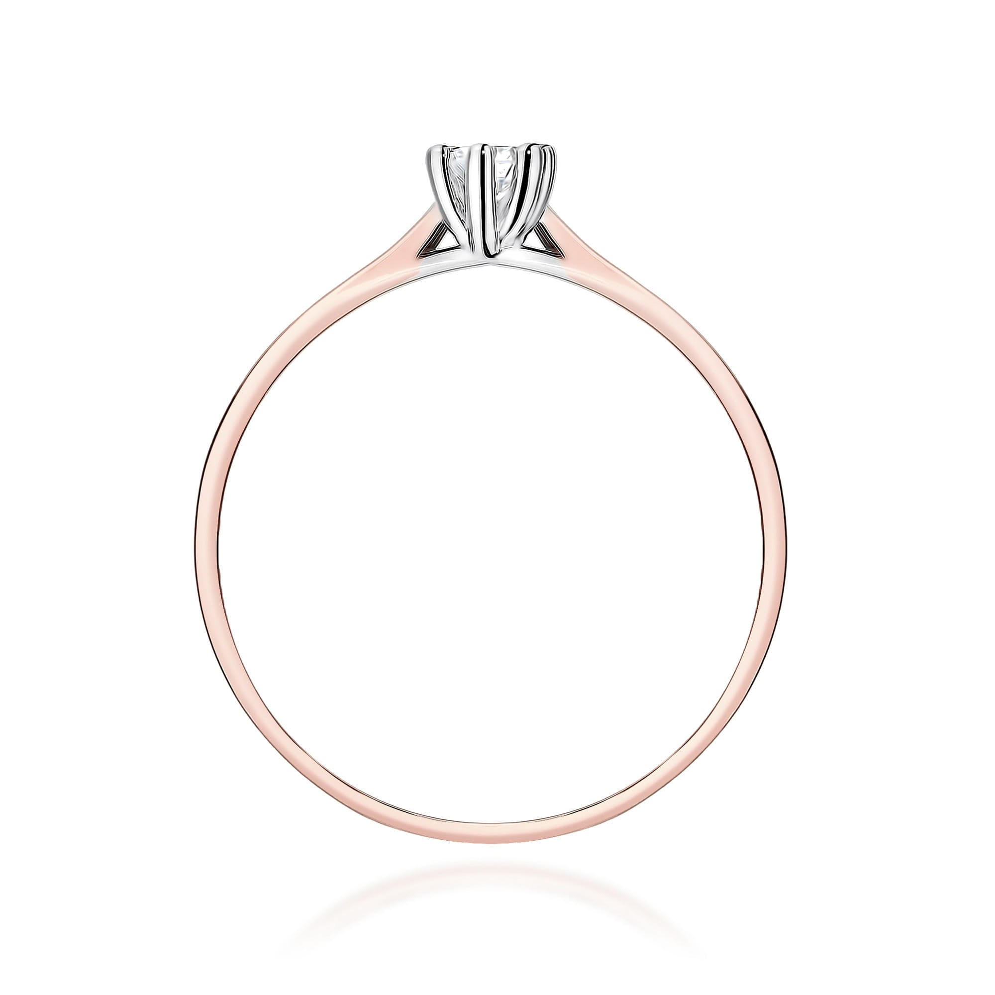 Auksinis Žiedas Su Labaratoriniu Deimantu