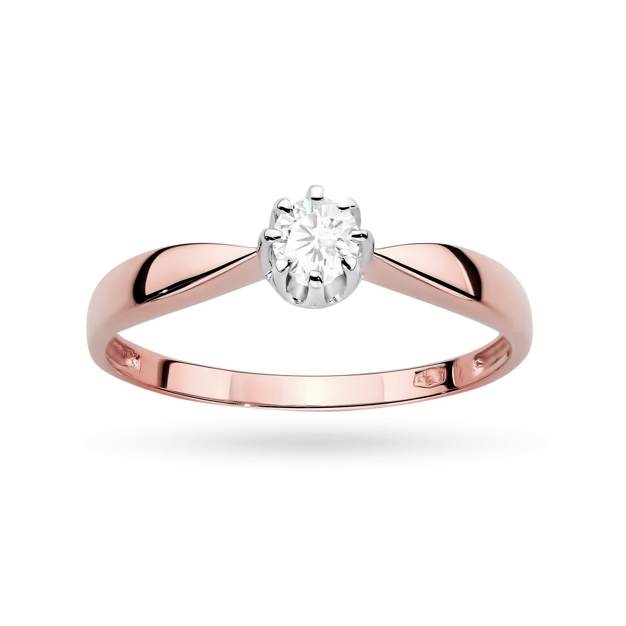 Auksinis Žiedas Su Labaratoriniu Deimantu