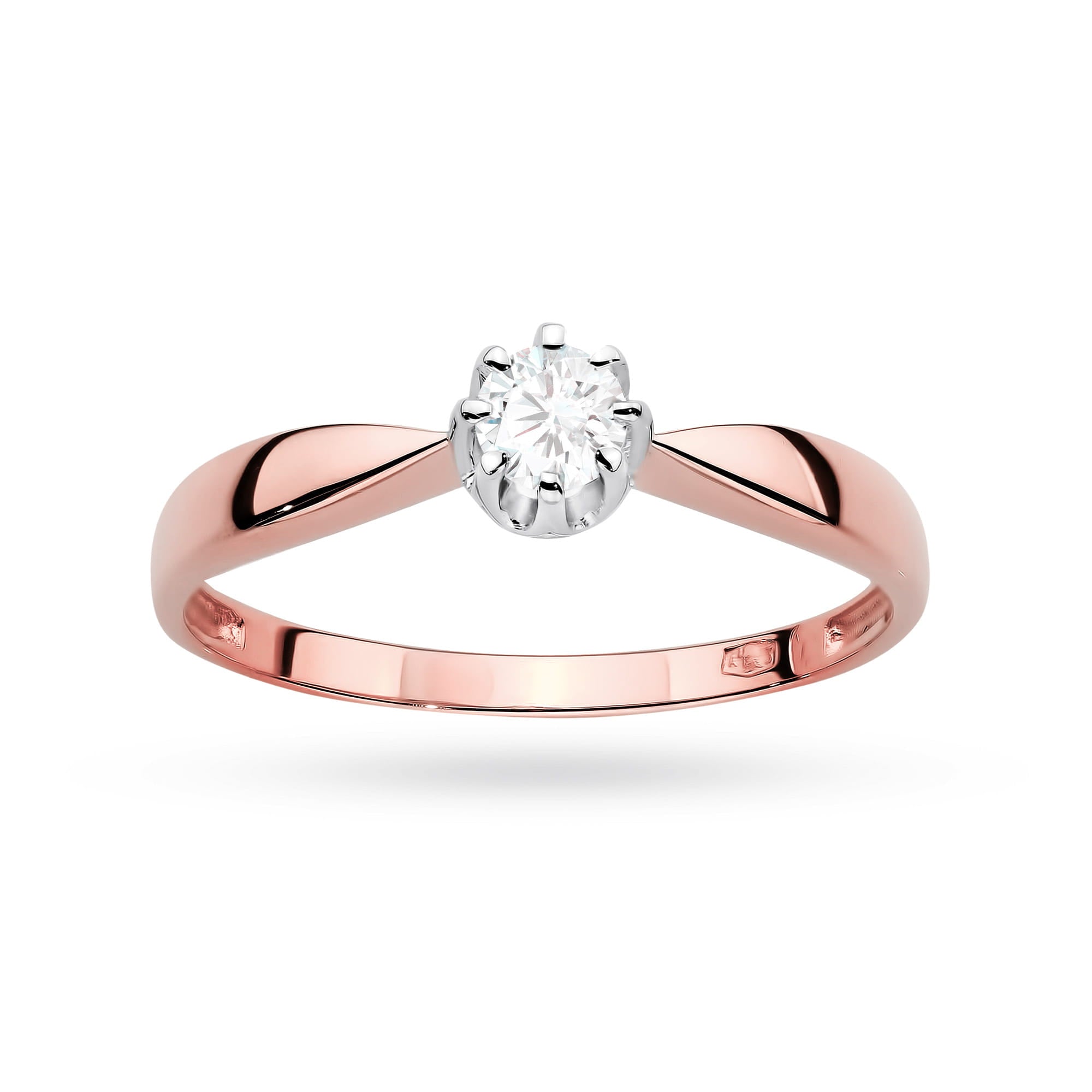 Auksinis Žiedas Su Labaratoriniu Deimantu