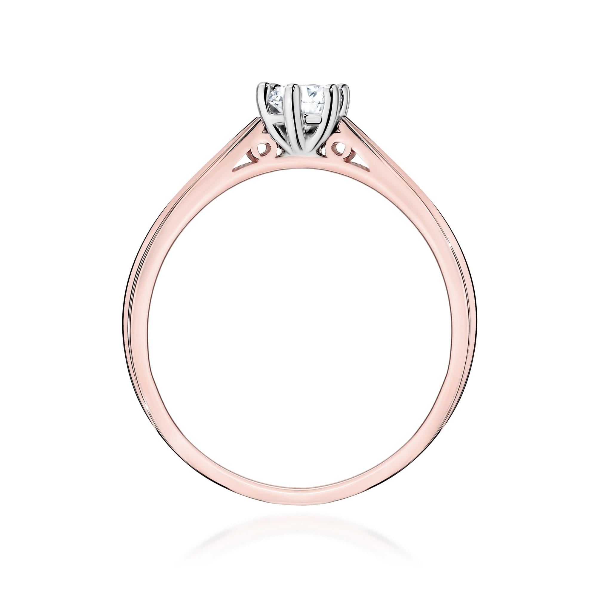 Auksinis Žiedas Su Labaratoriniu Deimantu