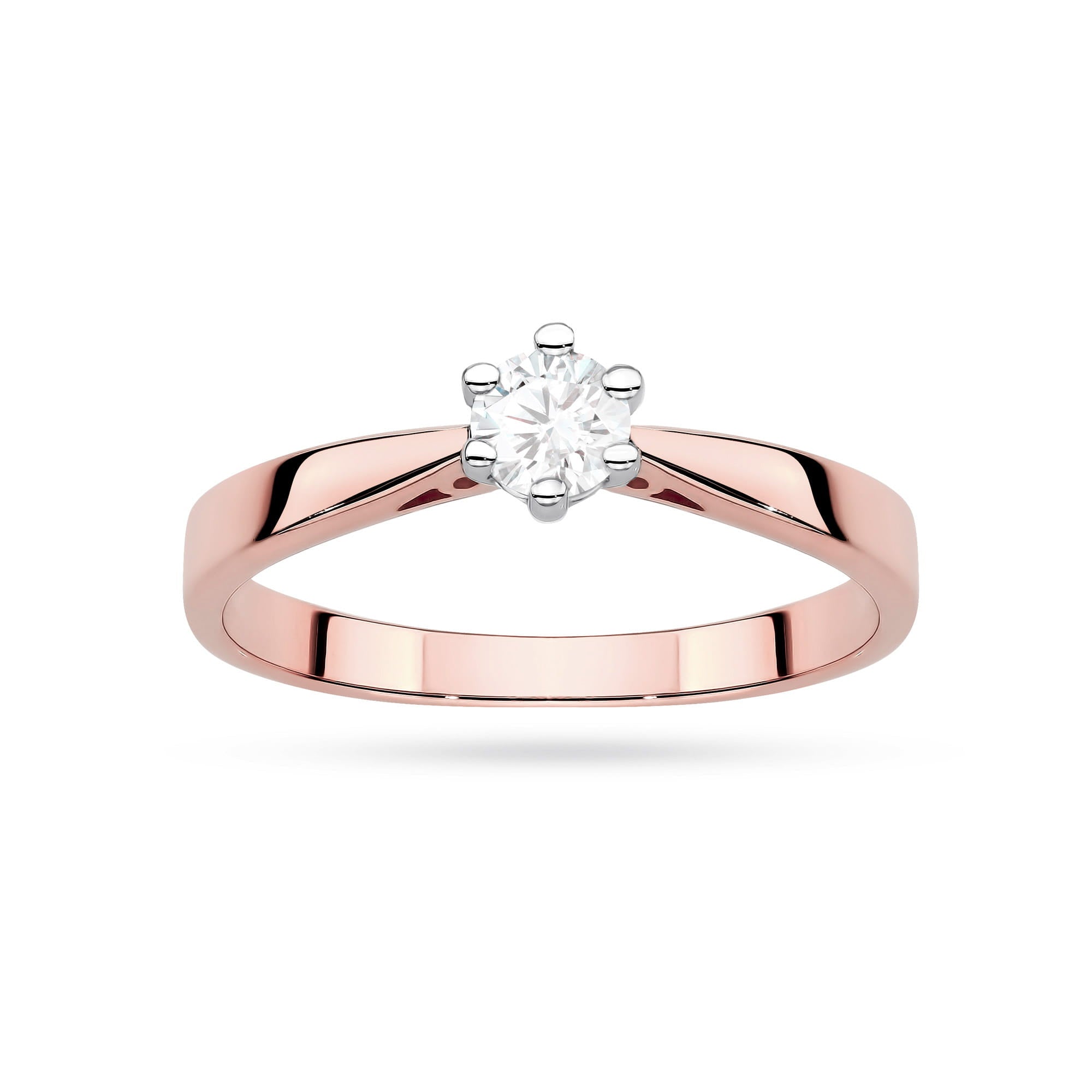 Auksinis Žiedas Su Labaratoriniu Deimantu