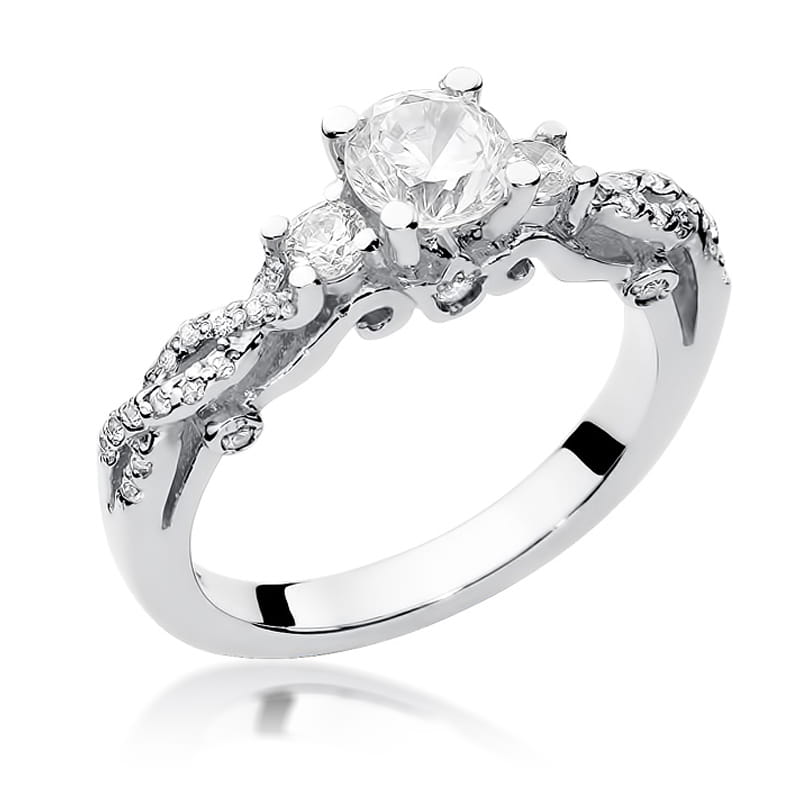 Auksinis Žiedas Su Deimantais 1.04ct