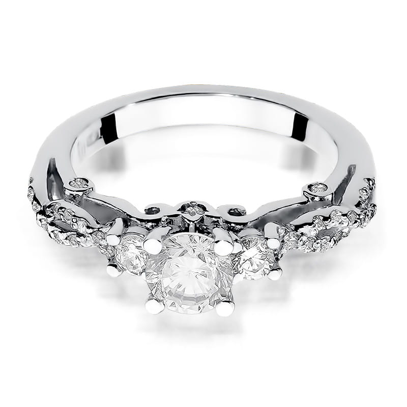 Auksinis Žiedas Su Deimantais 1.04ct