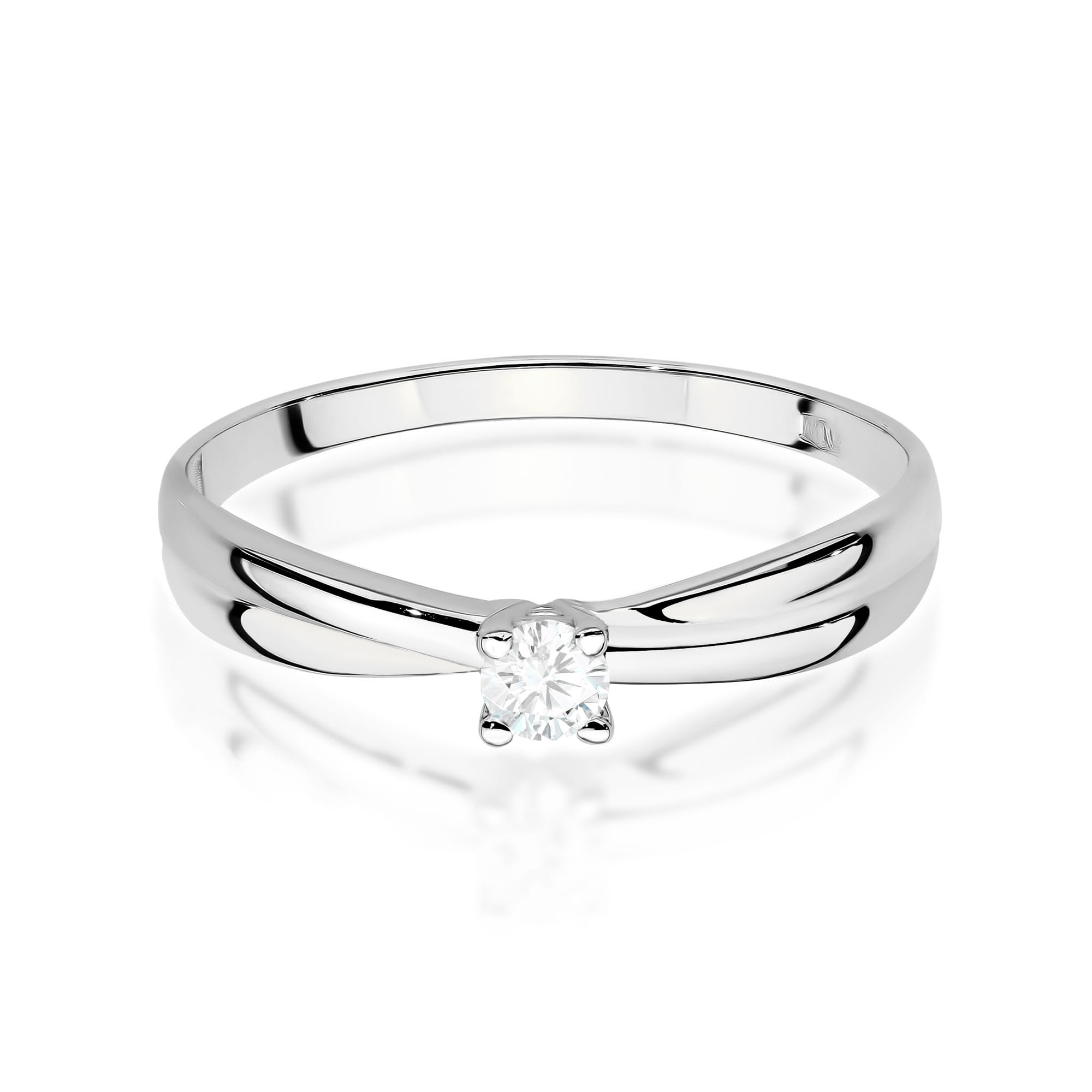 Auksinis Žiedas Su Labaratoriniu Deimantu