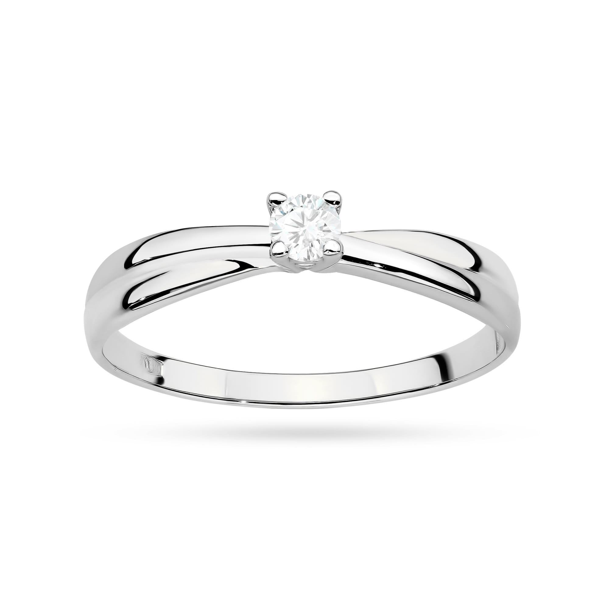 Auksinis Žiedas Su Labaratoriniu Deimantu