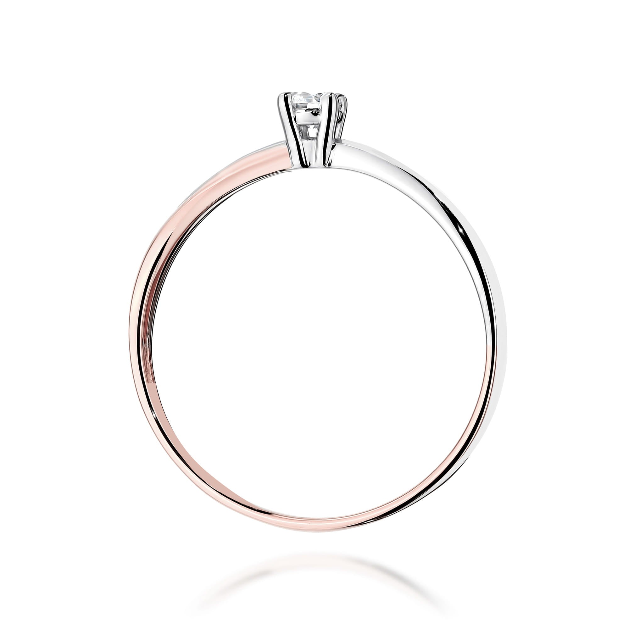 Auksinis Žiedas Su Labaratoriniu Deimantu