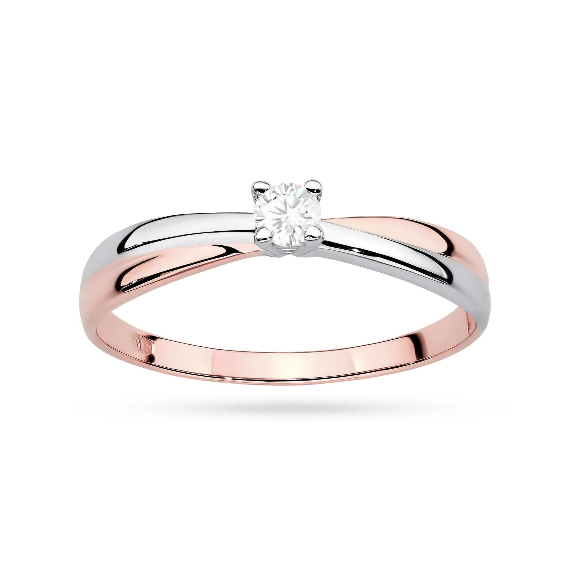 Auksinis Žiedas Su Labaratoriniu Deimantu