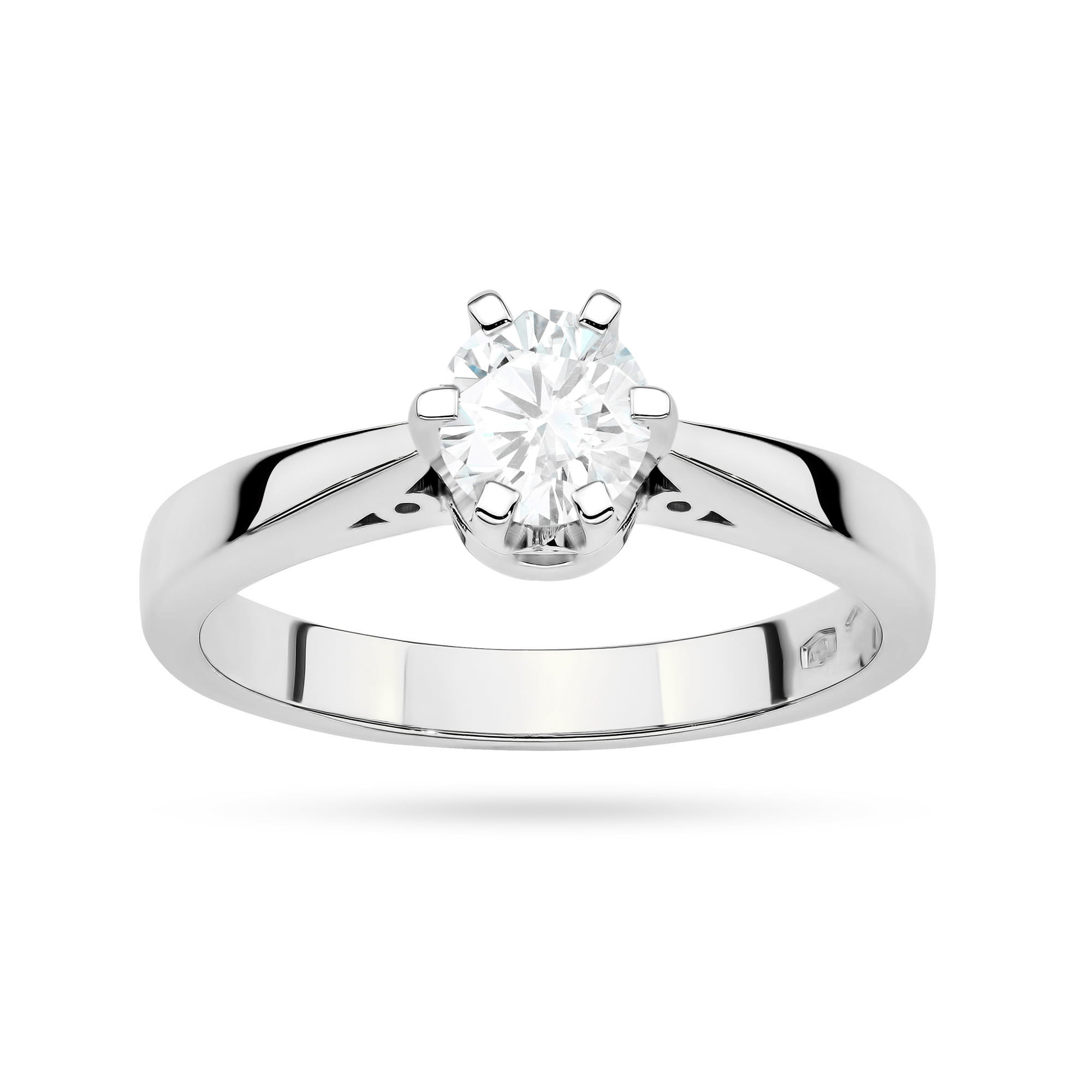 Auksinis Žiedas Su Labaratoriniu Deimantu