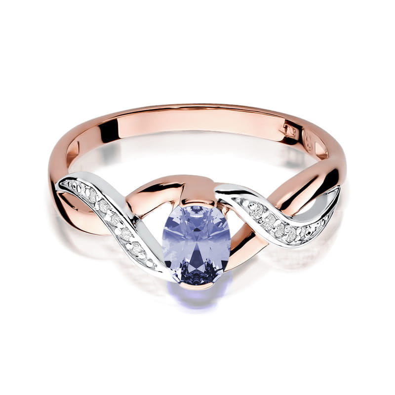 Gold Ring With Tanzanite And Diamonds