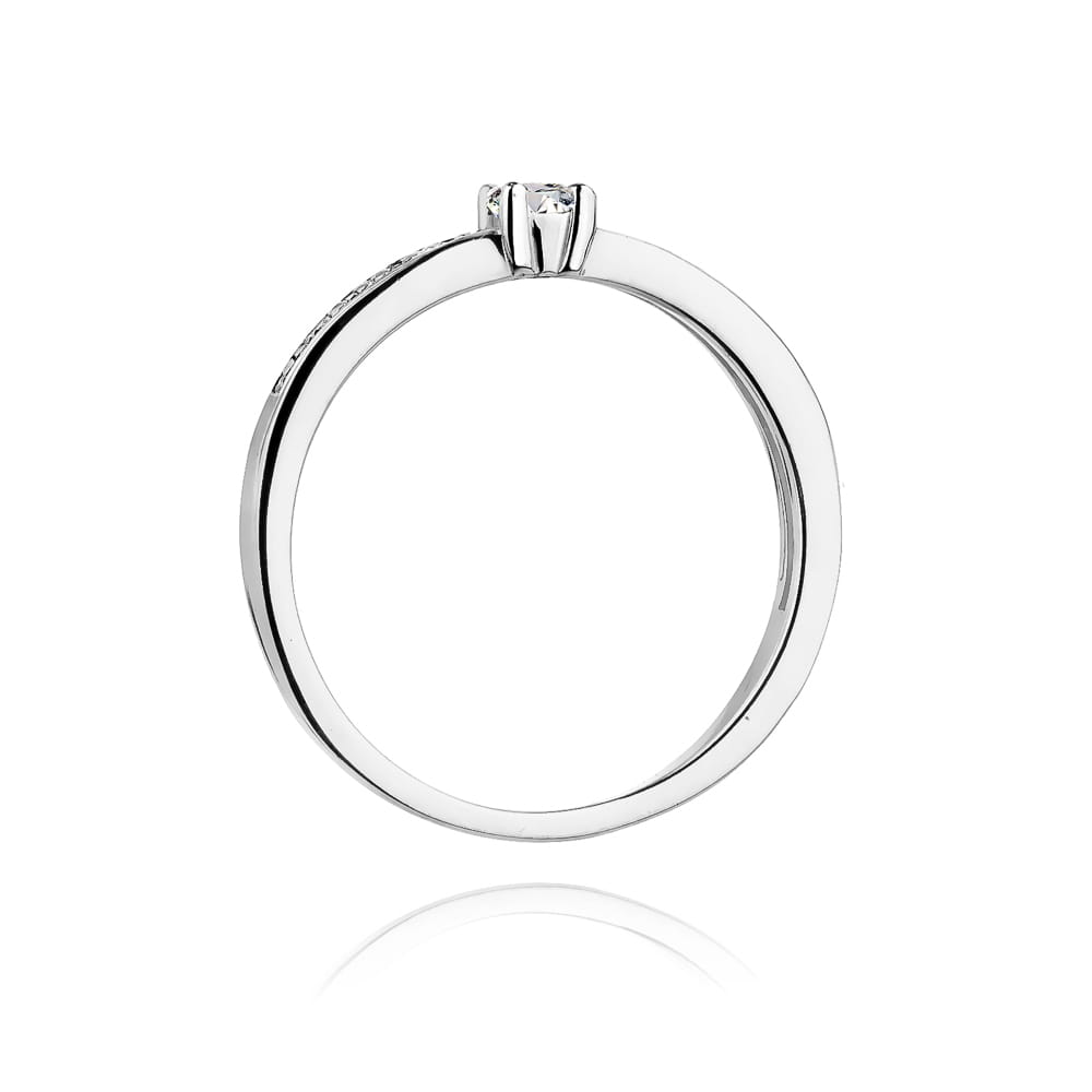 Auksinis Žiedas Su Deimantais