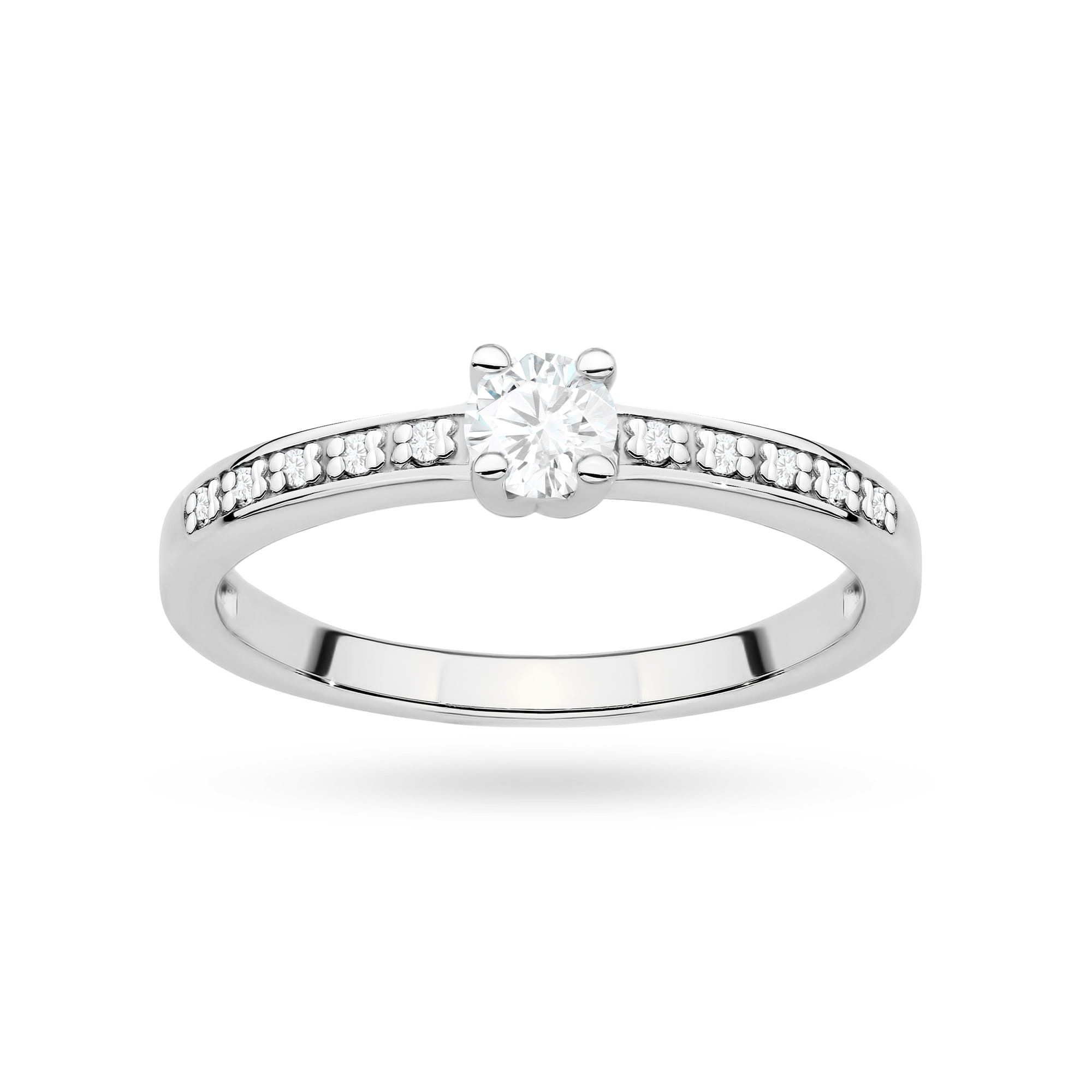 Auksinis Žiedas Su Labaratoriniais Deimantais