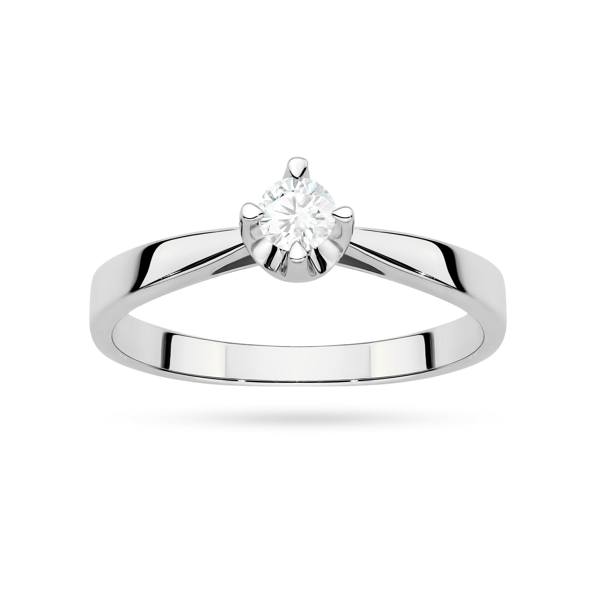 Auksinis Žiedas Su Labaratoriniu Deimantu