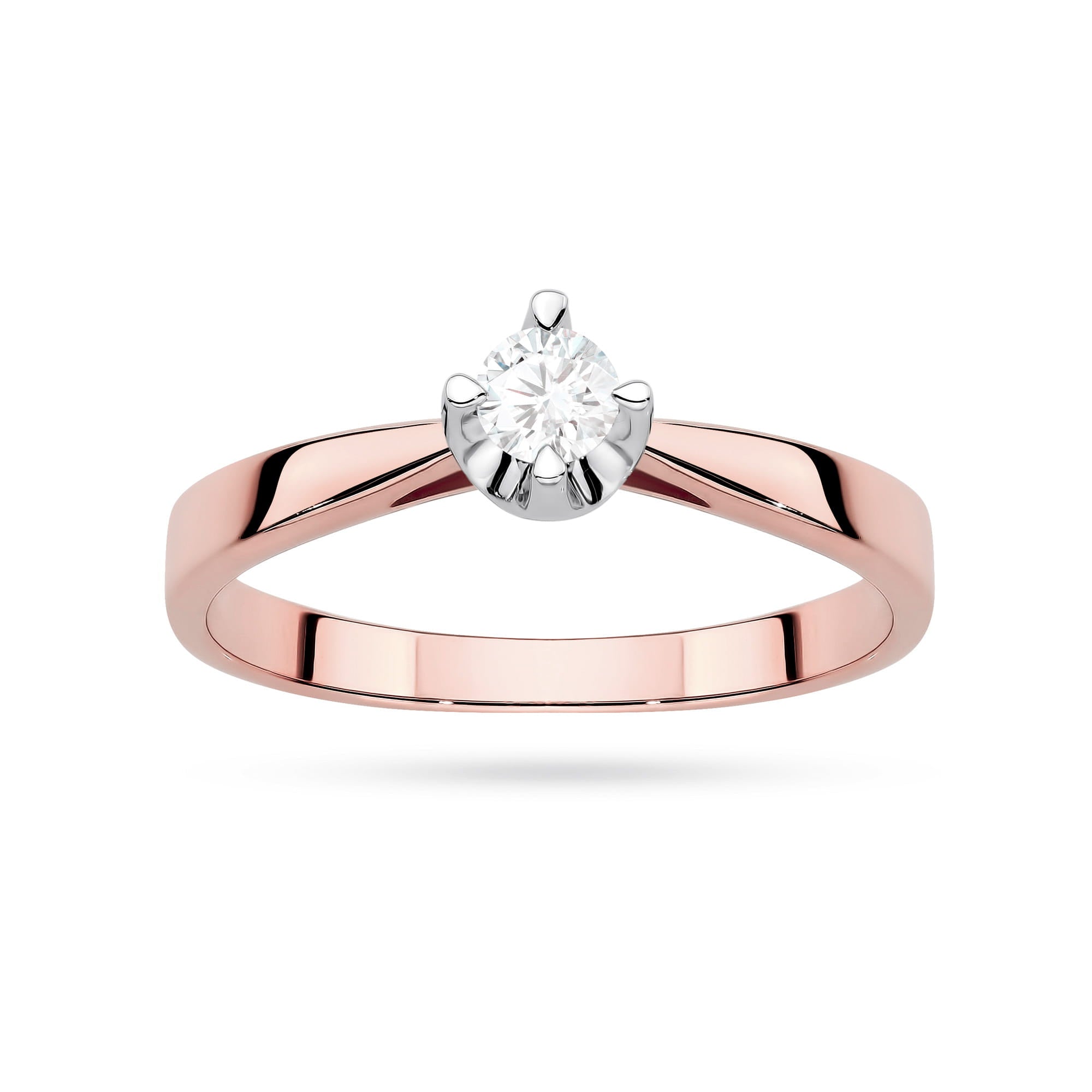 Auksinis Žiedas Su Labaratoriniu Deimantu