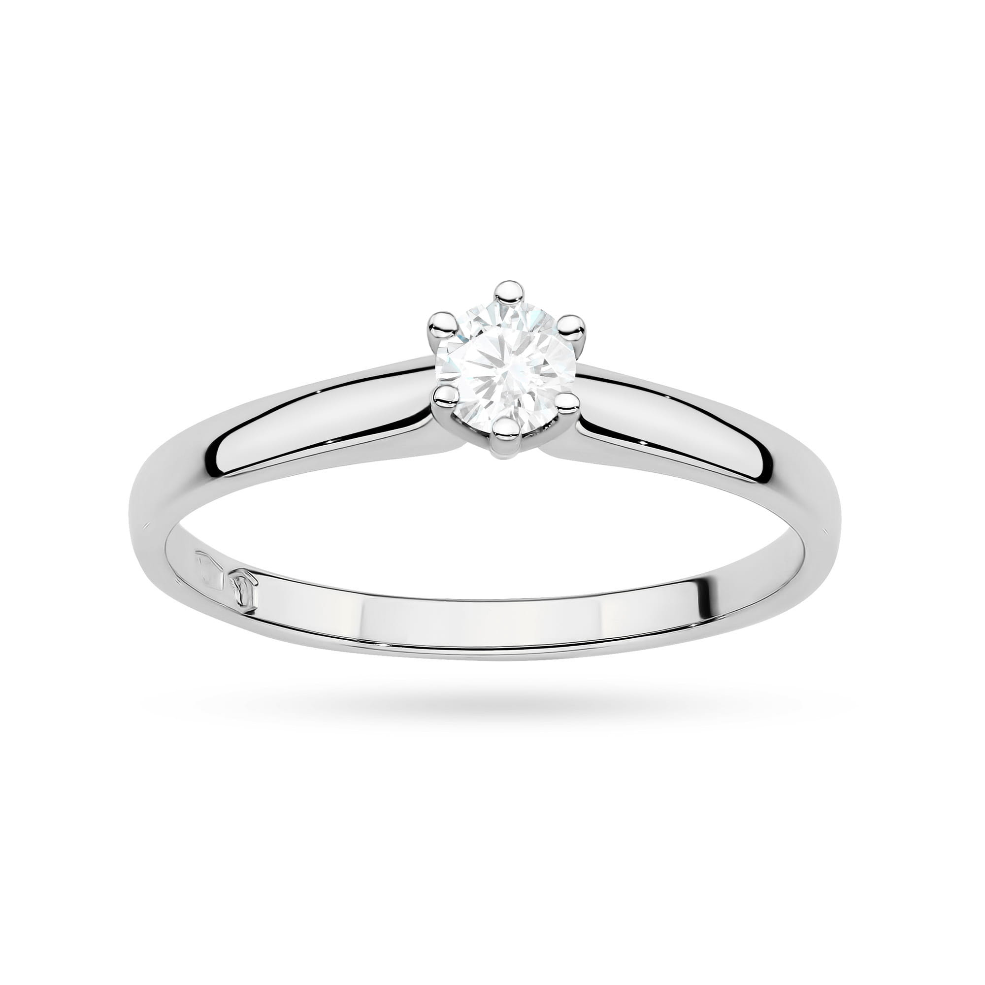 Auksinis Žiedas Su Labaratoriniu Deimantu