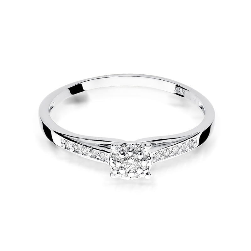 Auksinis Žiedas Su Deimantais