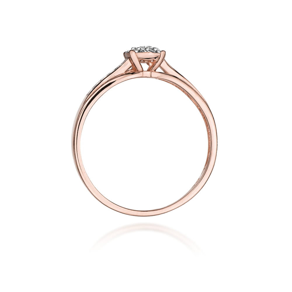 Auksinis Žiedas Su Deimantais