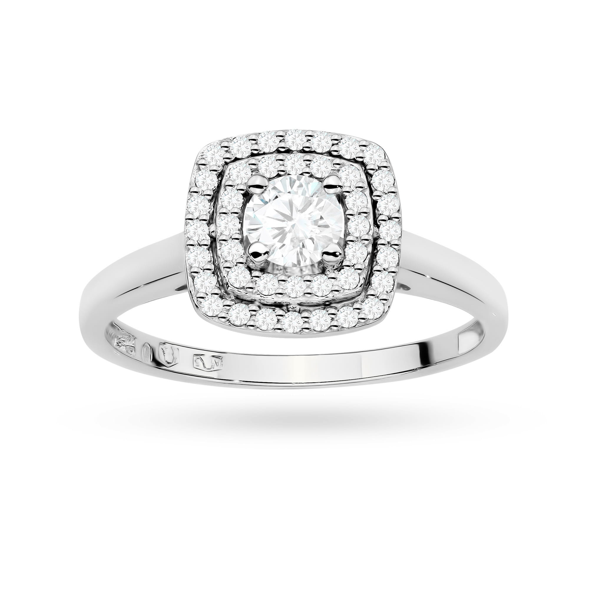 Auksinis Žiedas Su Labaratoriniais Deimantais