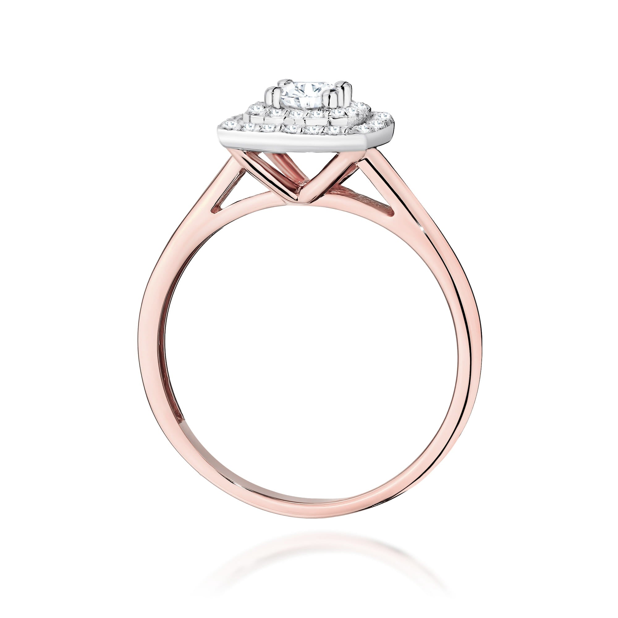 Auksinis Žiedas Su Labaratoriniais Deimantais