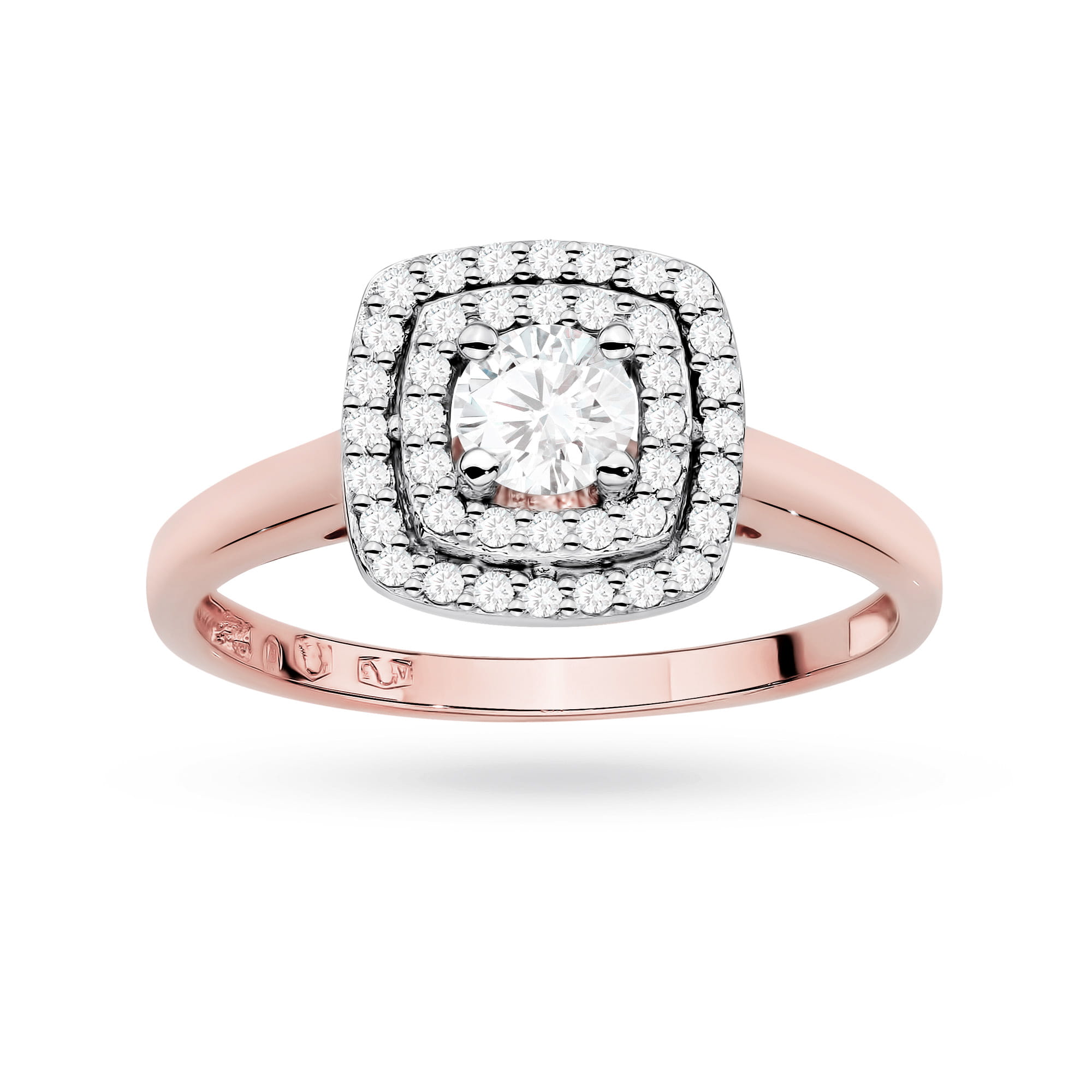 Auksinis Žiedas Su Labaratoriniais Deimantais