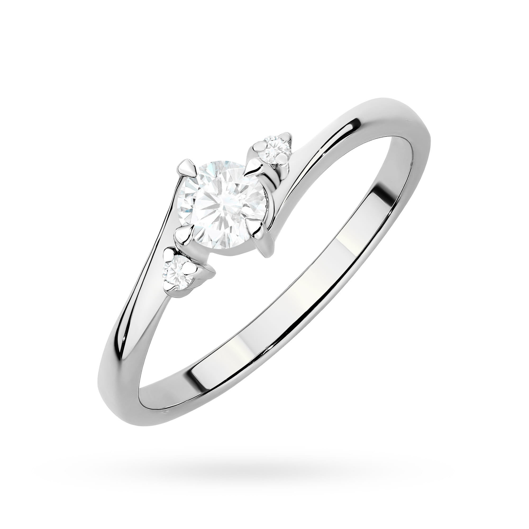 Auksinis Žiedas Su Labaratoriniais Deimantais