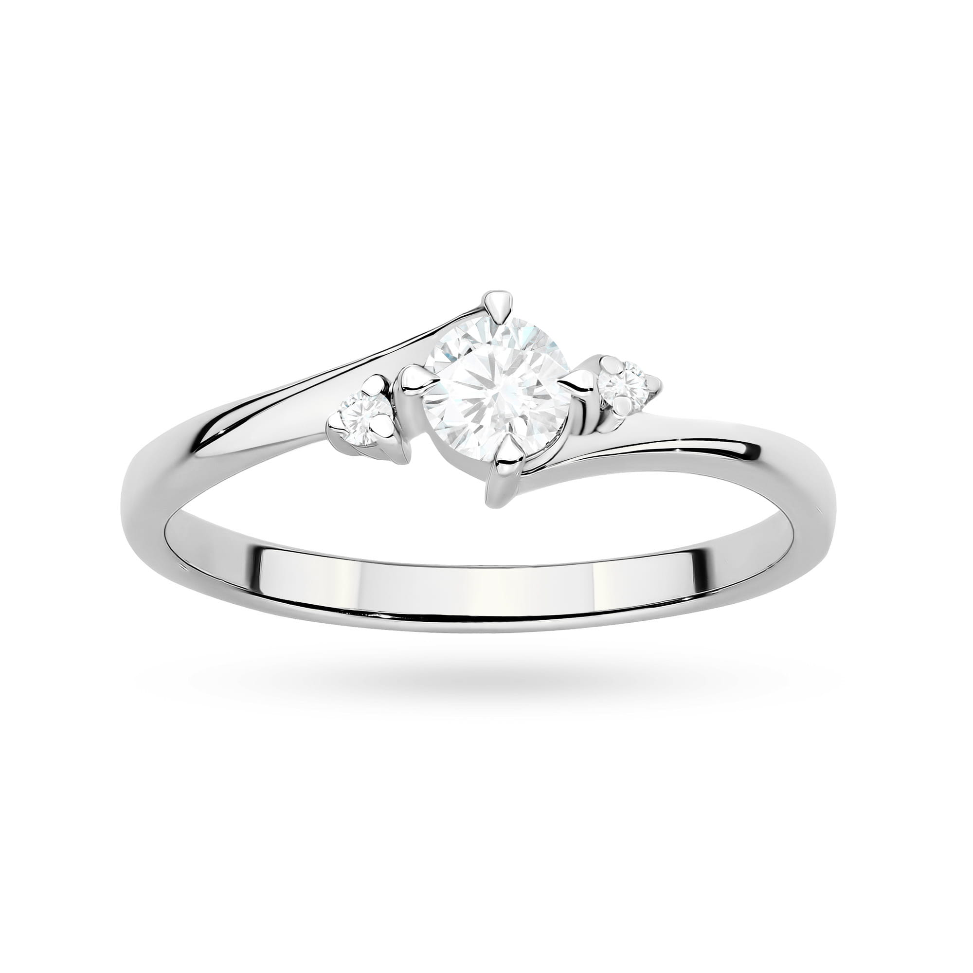 Auksinis Žiedas Su Labaratoriniais Deimantais