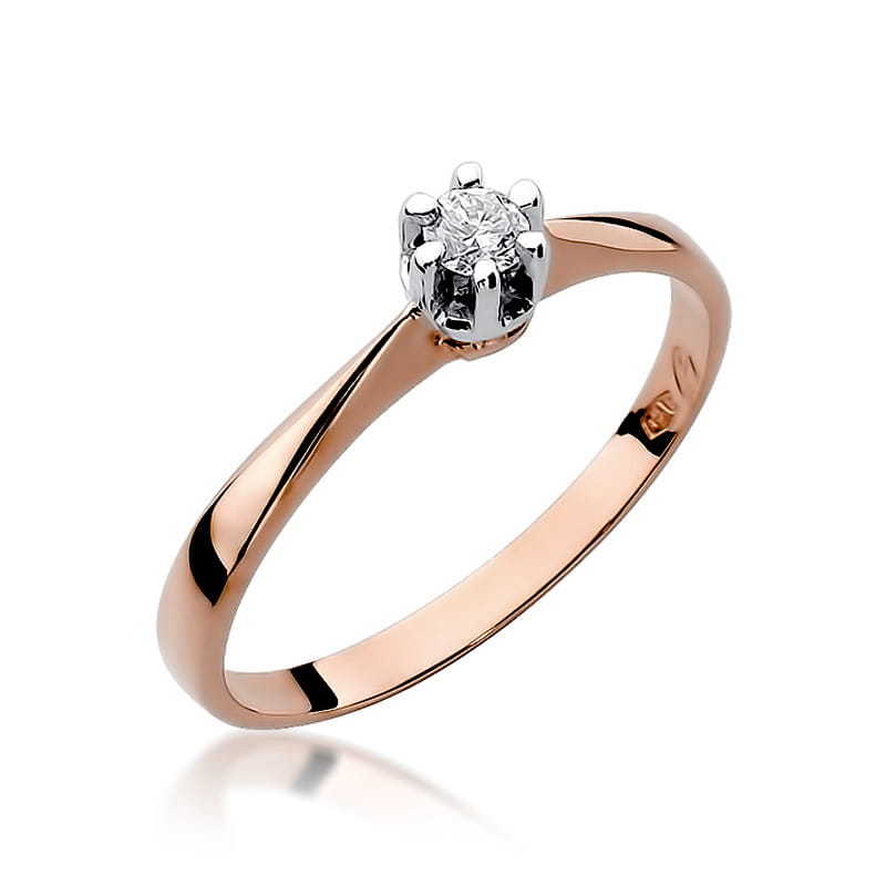 Gold Ring With Diamond 0.10ct