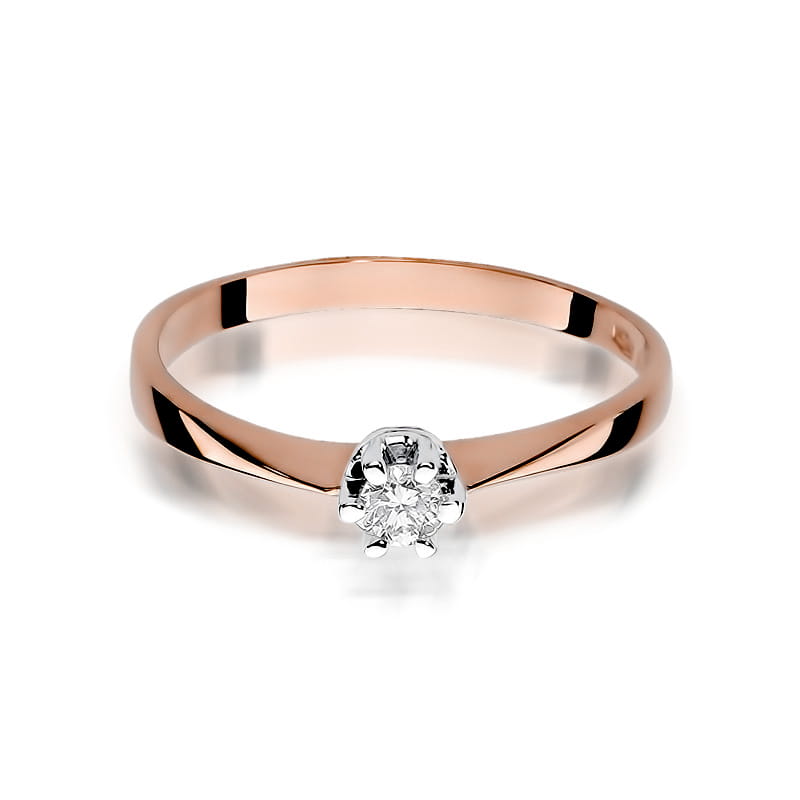 Gold Ring With Diamond 0.10ct