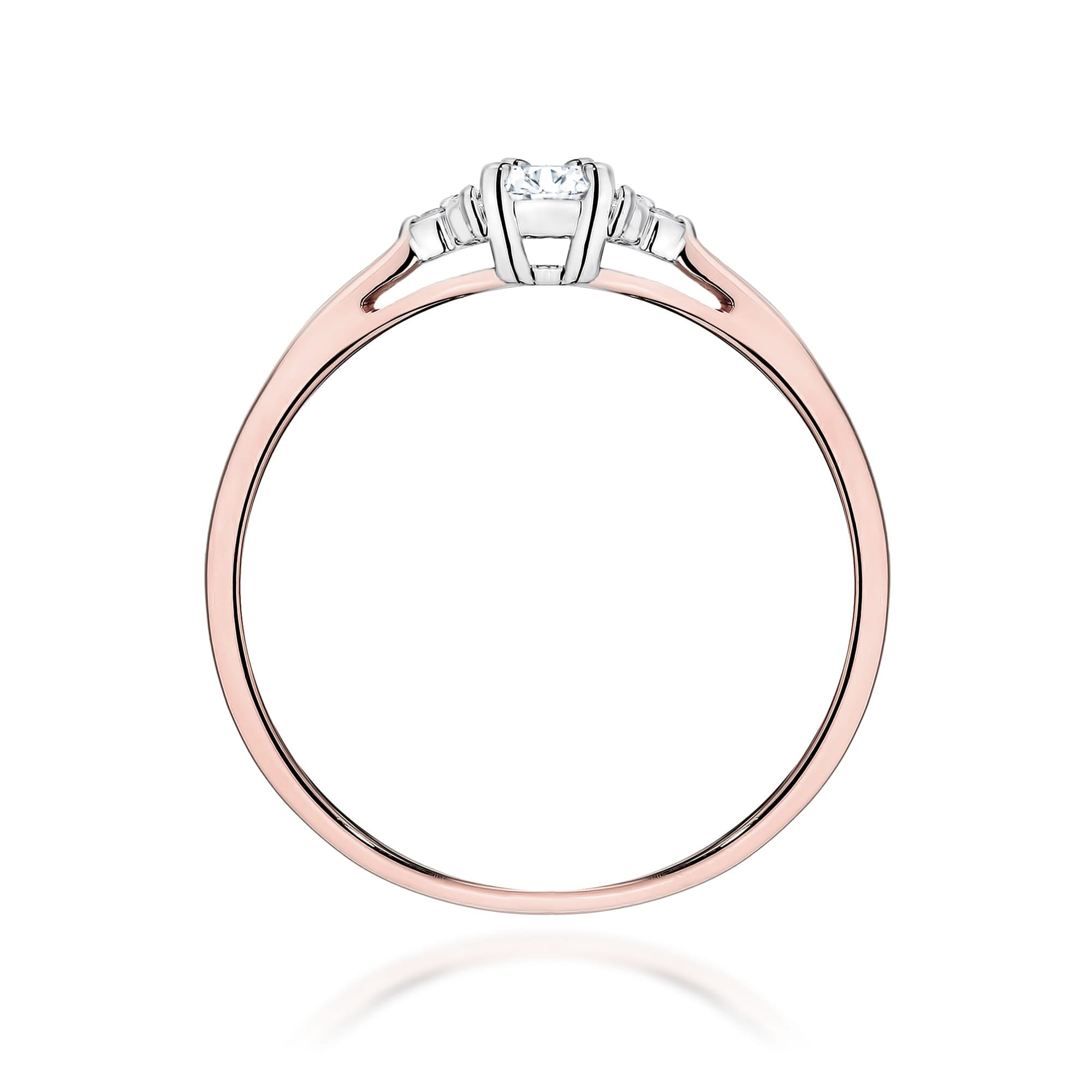 Auksinis Žiedas Su Labaratoriniais Deimantais