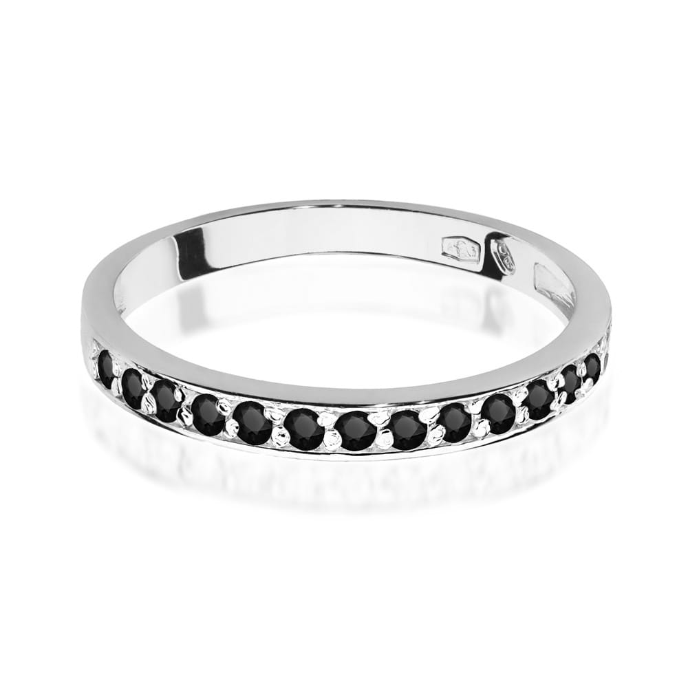 Auksinis Žiedas Su Juodais Deimantais