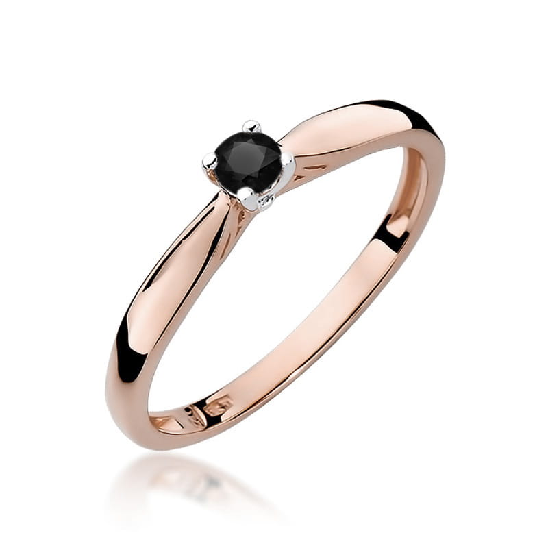 Gold Ring With Black Diamond