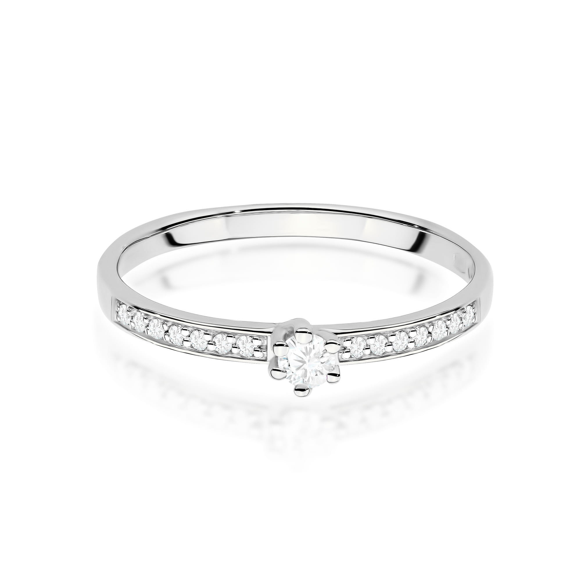 Auksinis Žiedas Su Labaratoriniais Deimantais