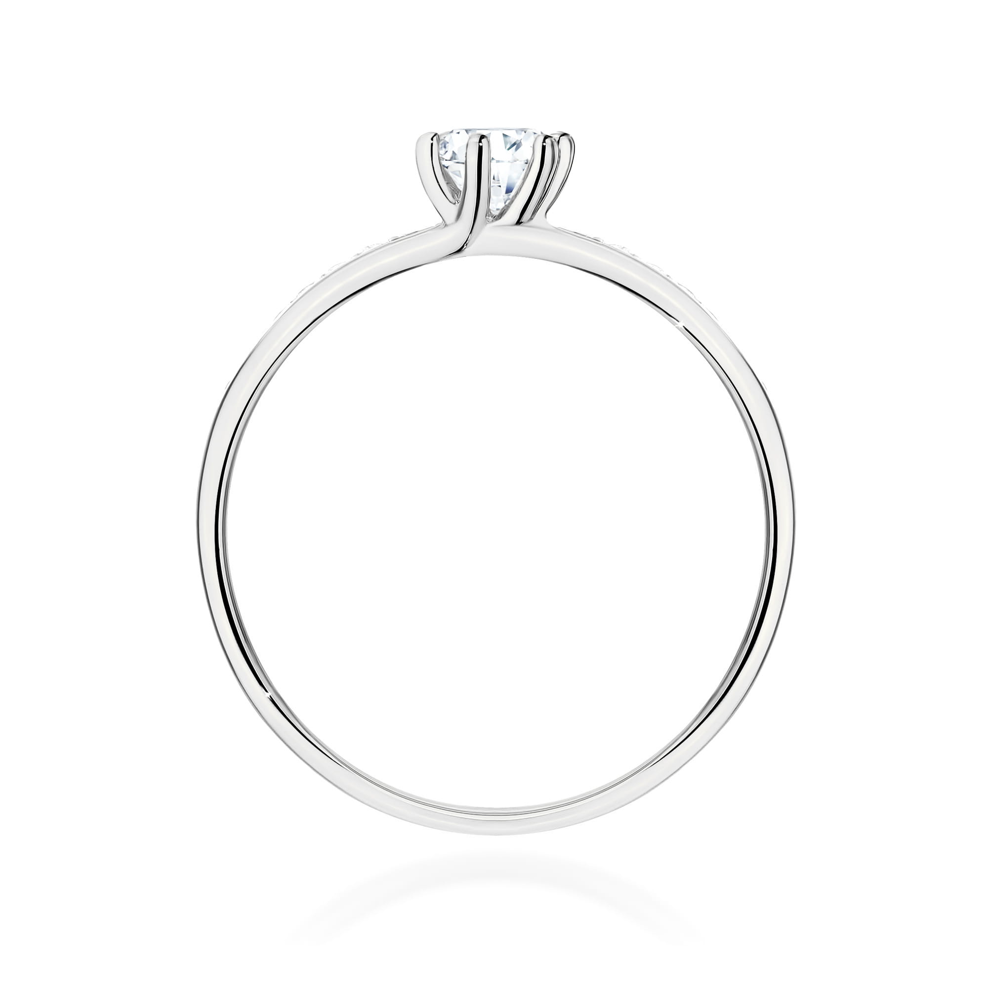 Auksinis Žiedas Su Labaratoriniais Deimantais