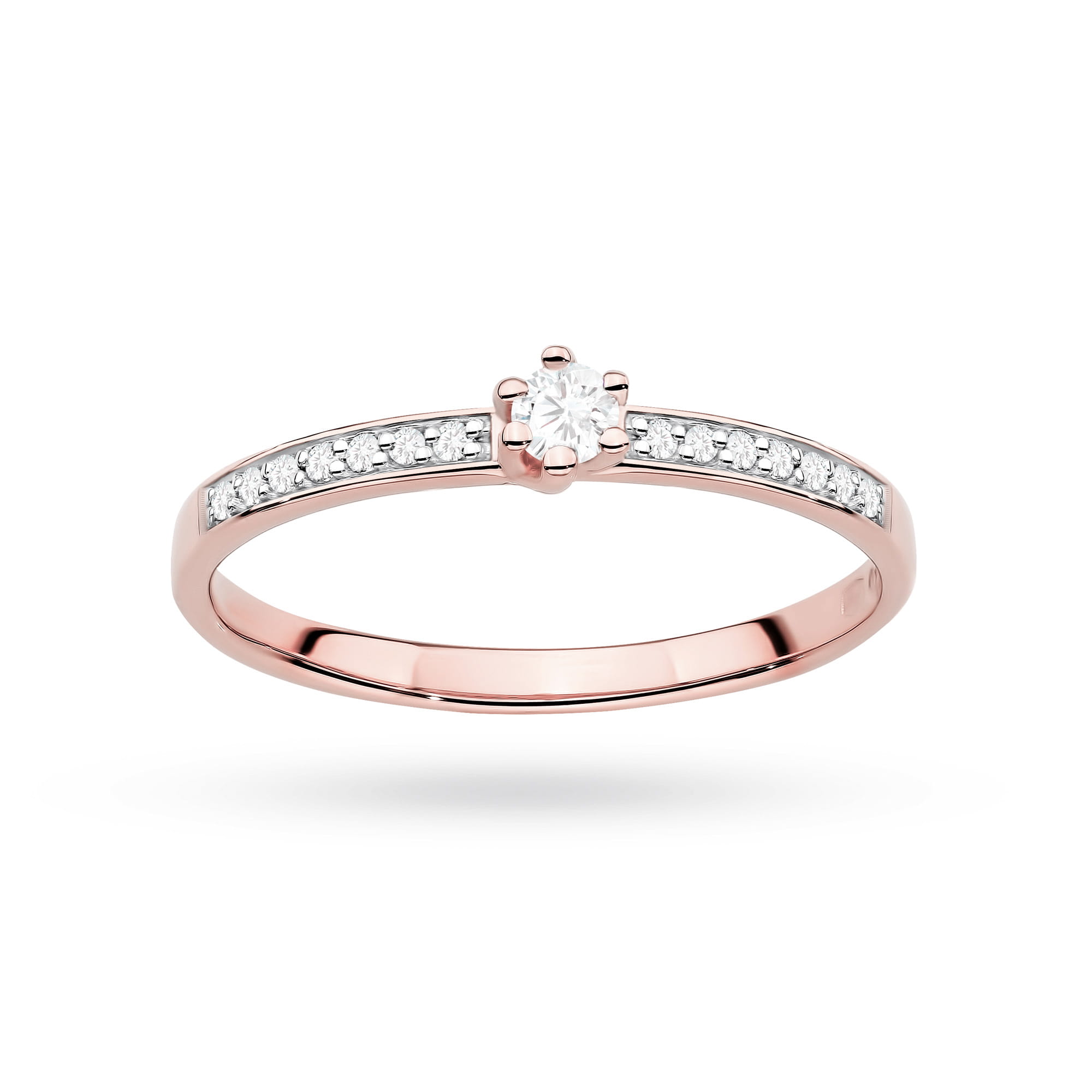 Auksinis Žiedas Su Labaratoriniais Deimantais