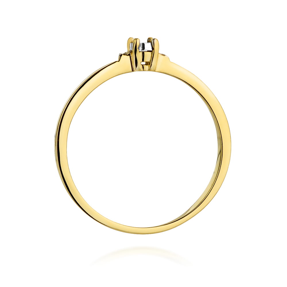 Auksinis Žiedas Su Deimantais