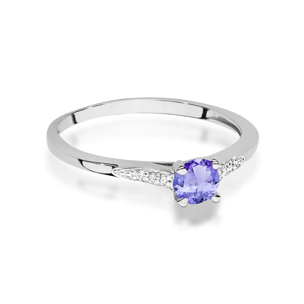 Gold Ring With Tanzanite And Diamonds